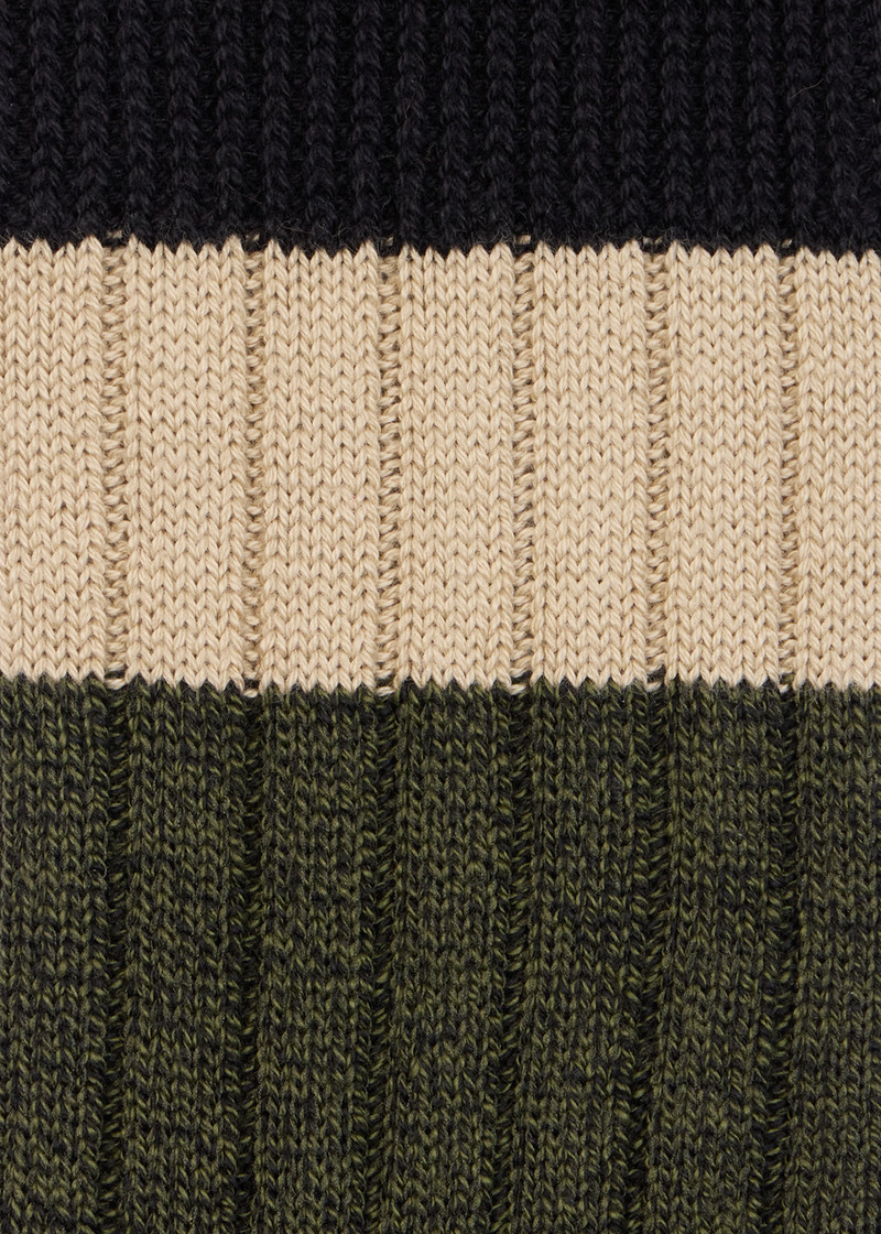 Black and Green Cotton Socks 3