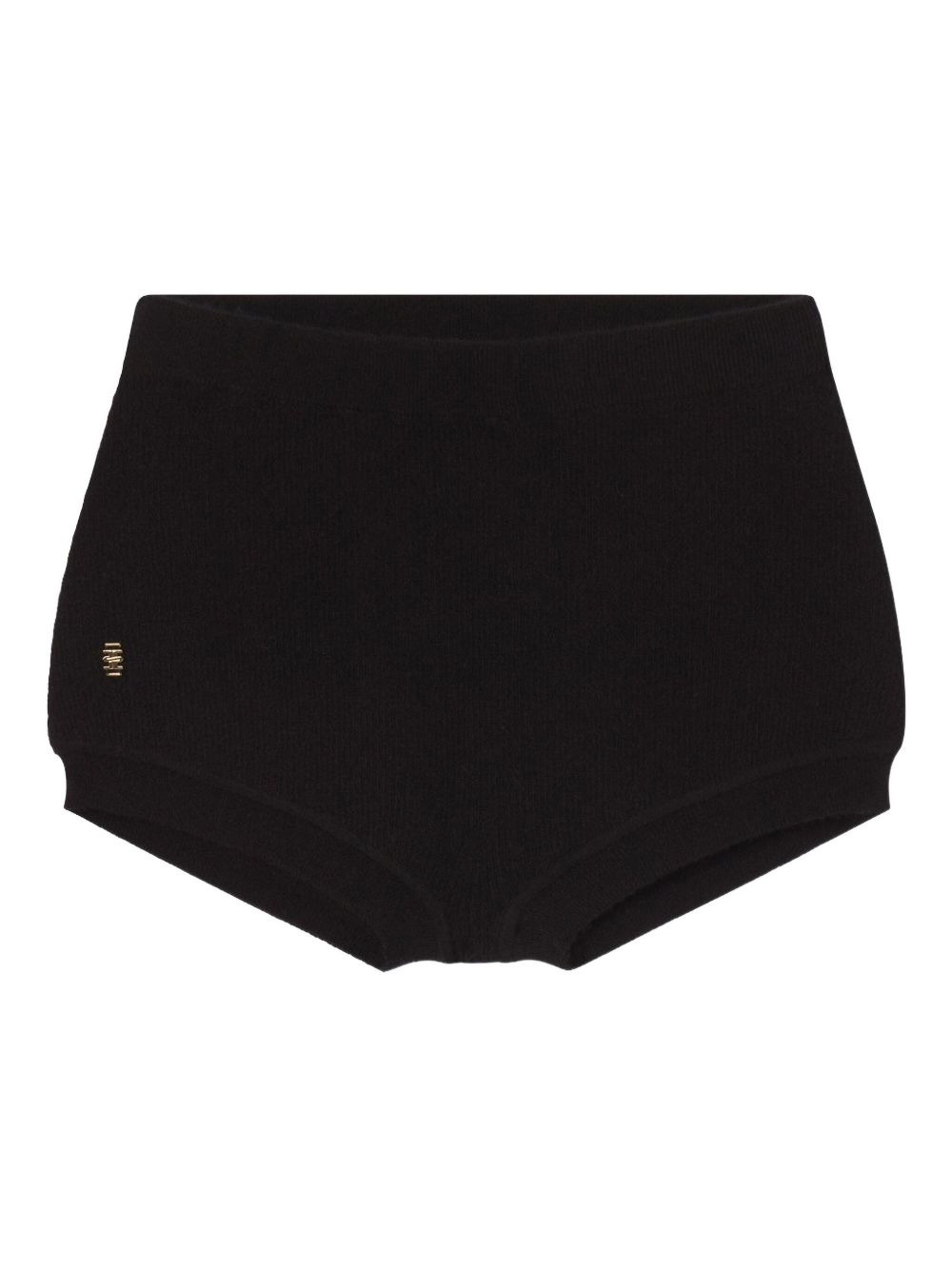 ribbed high-waisted shorts - 1