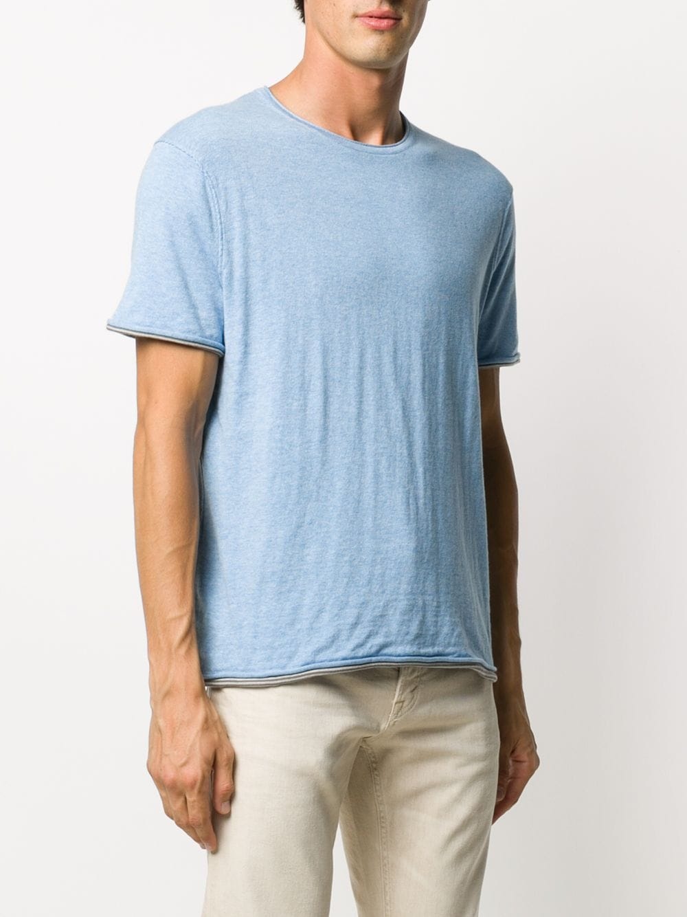 woven short-sleeved T-shirt - 3