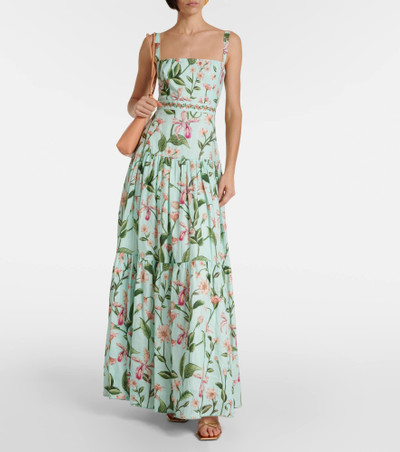 Agua by Agua Bendita Lima floral cotton maxi dress outlook