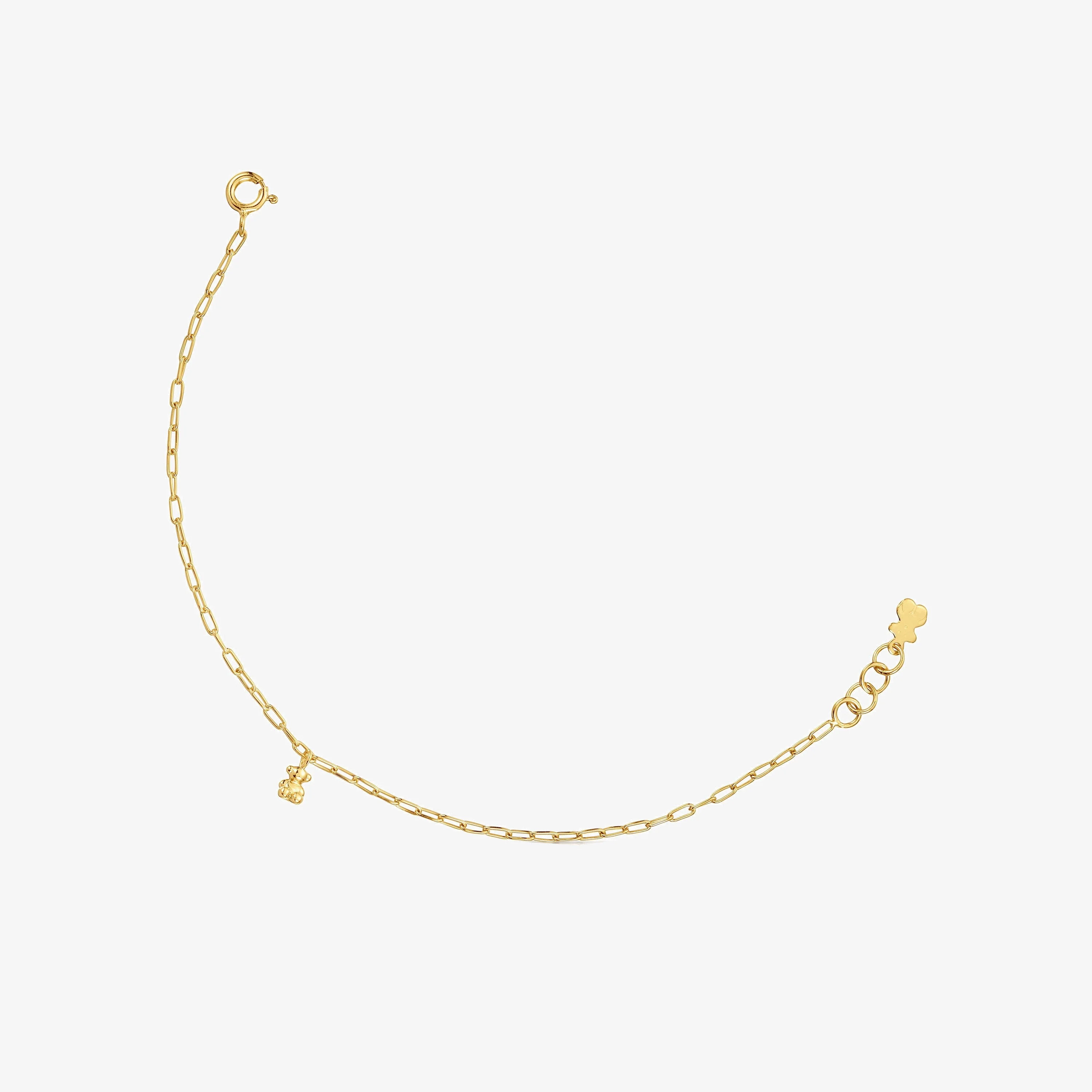 Chain Bracelet with 18K gold vermeil and oval rings Bold Bear - 1