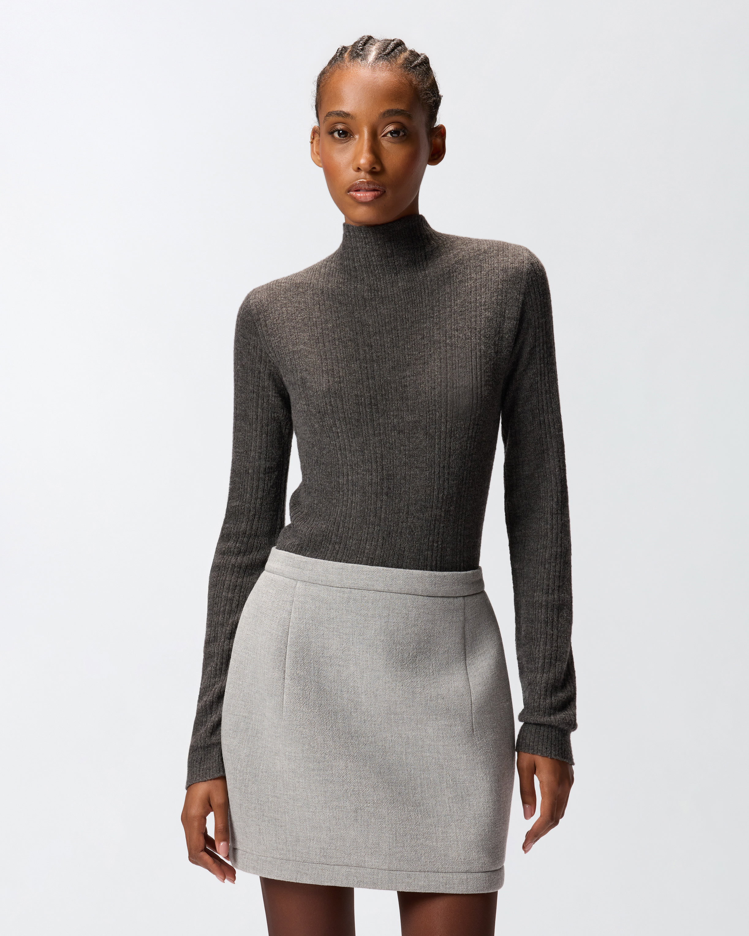 SLIM-FIT HIGH-NECK SWEATER - 2