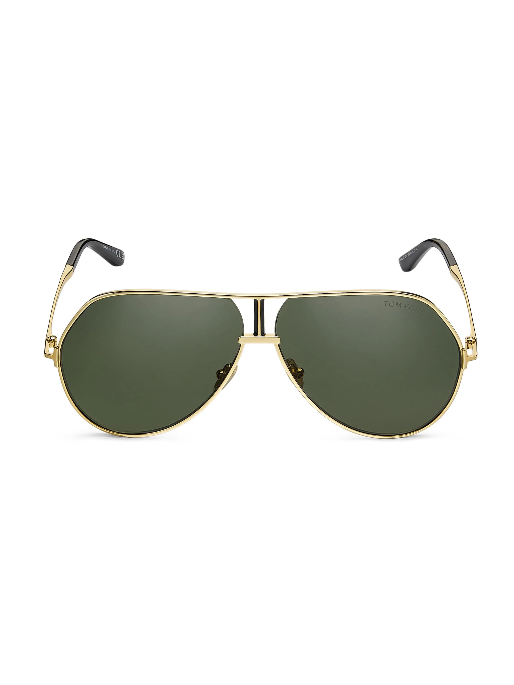 Women's Rickie 63MM Navigator Sunglasses - Havana Gold Green - 1