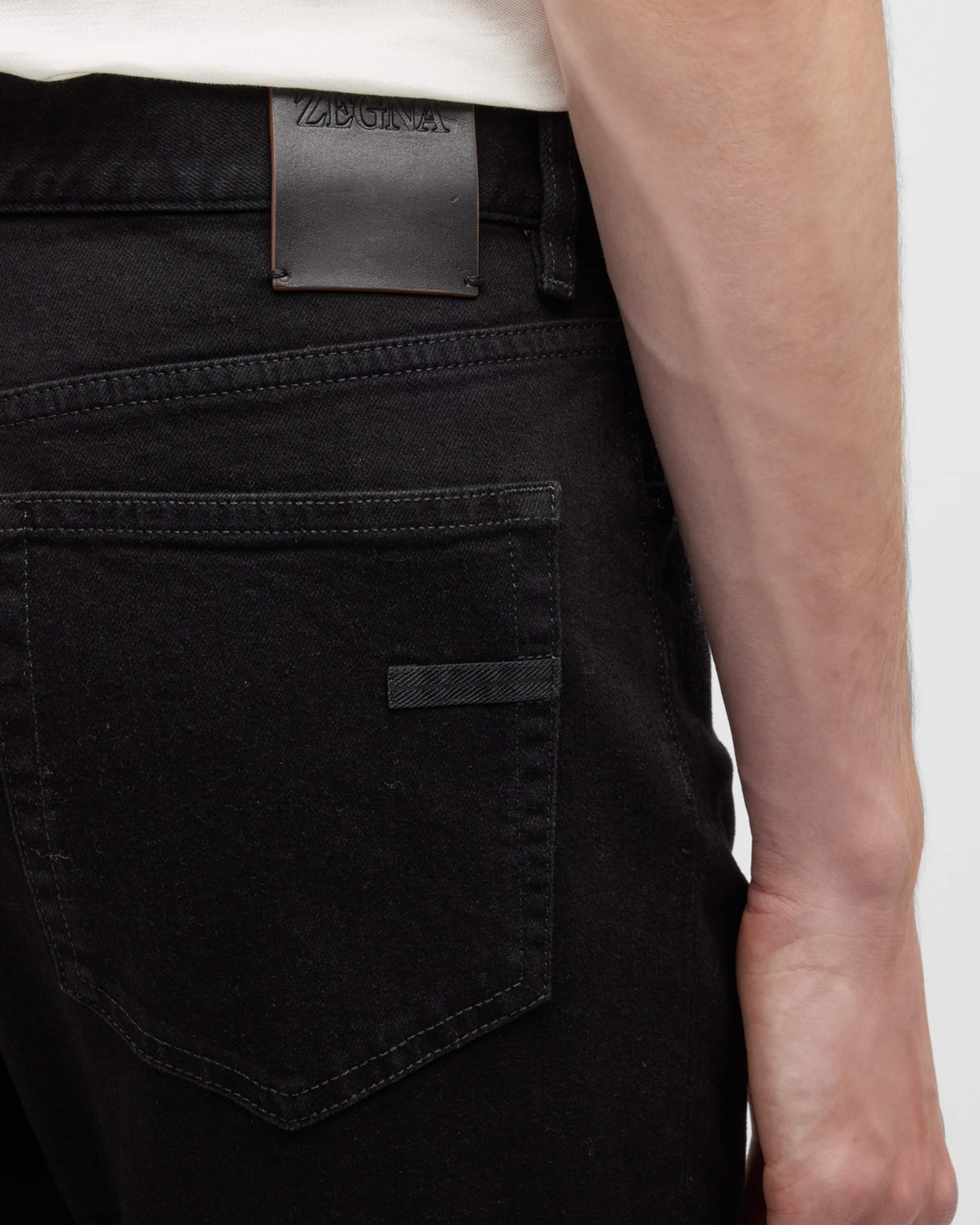Men's 5-Pocket Black Wash Denim Jeans - 6