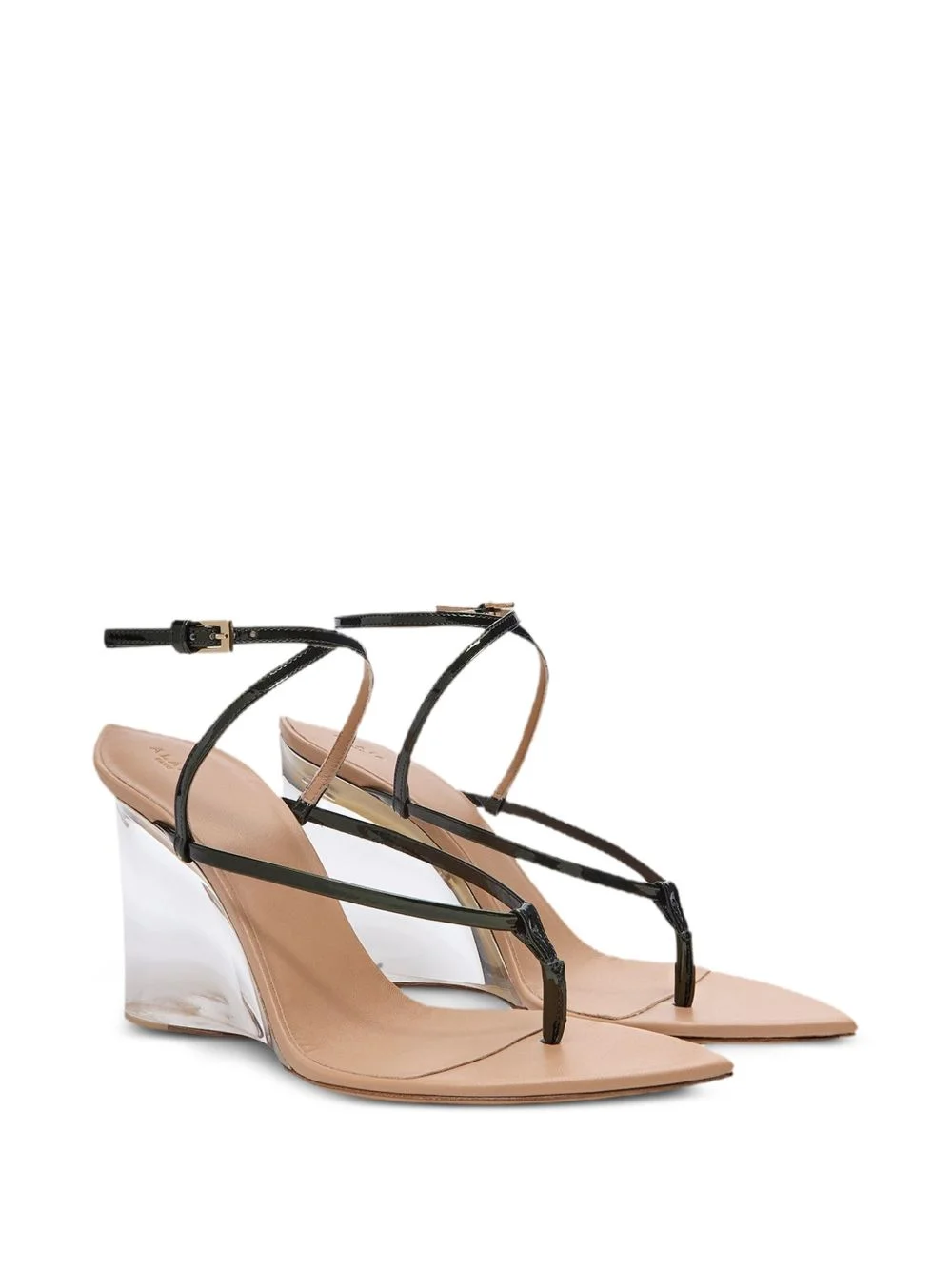 leather wedge sandals - 1