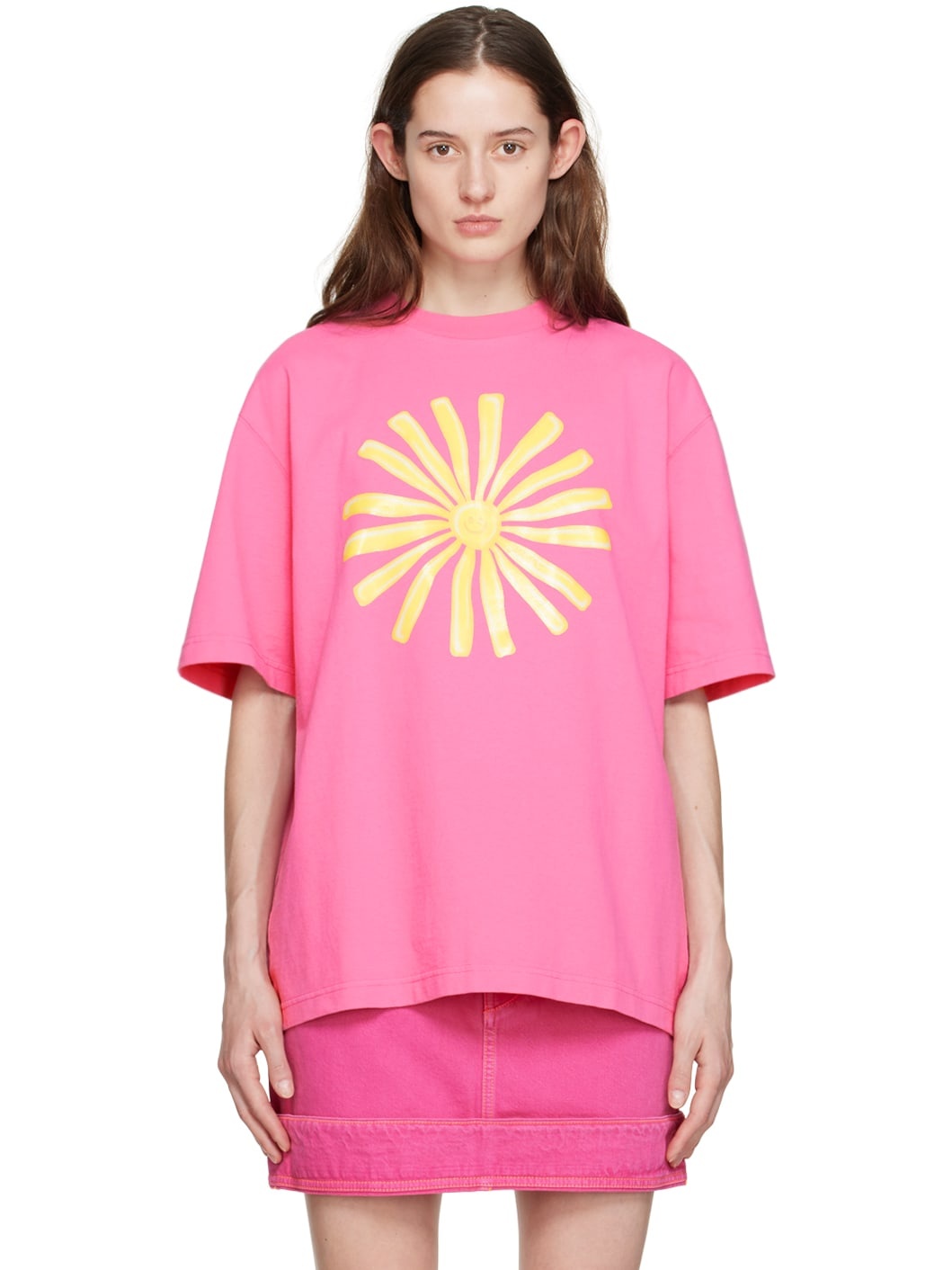 Pink 'Le T-Shirt Soleil' T-Shirt - 1