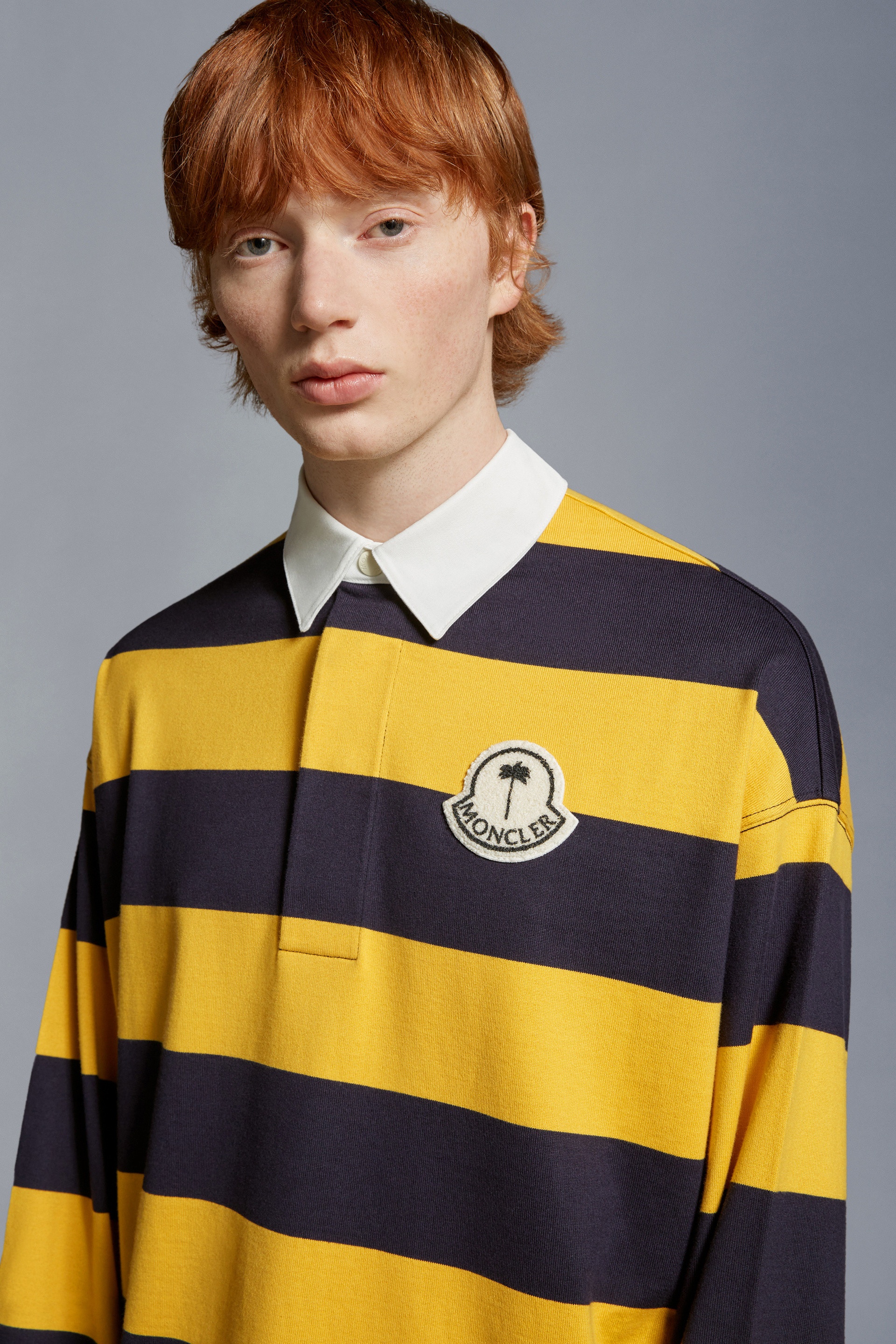 Striped Long Sleeve Polo Shirt - 9