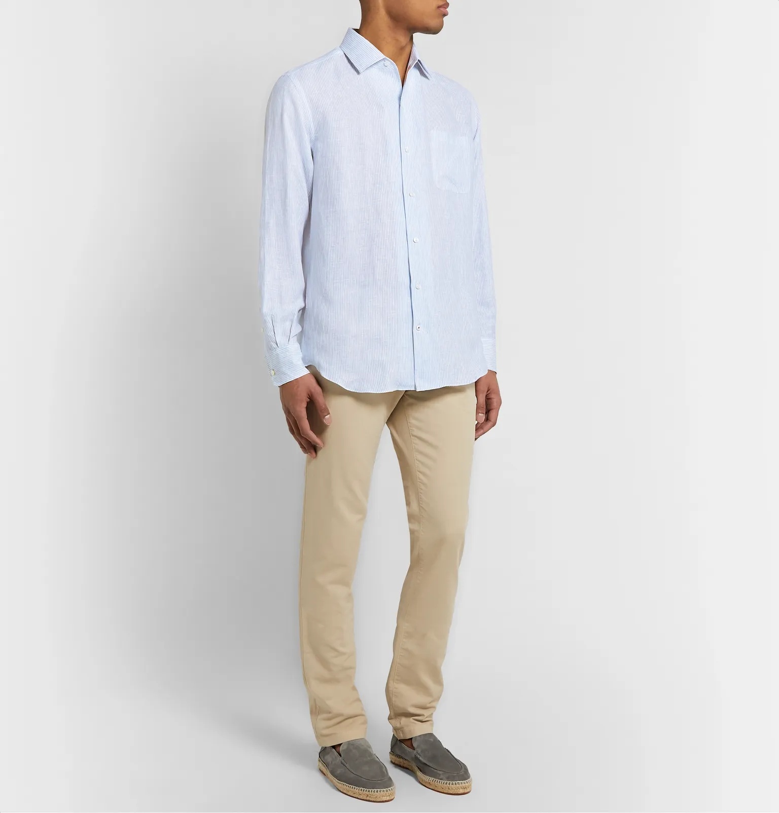 Striped Slub Linen Shirt - 2