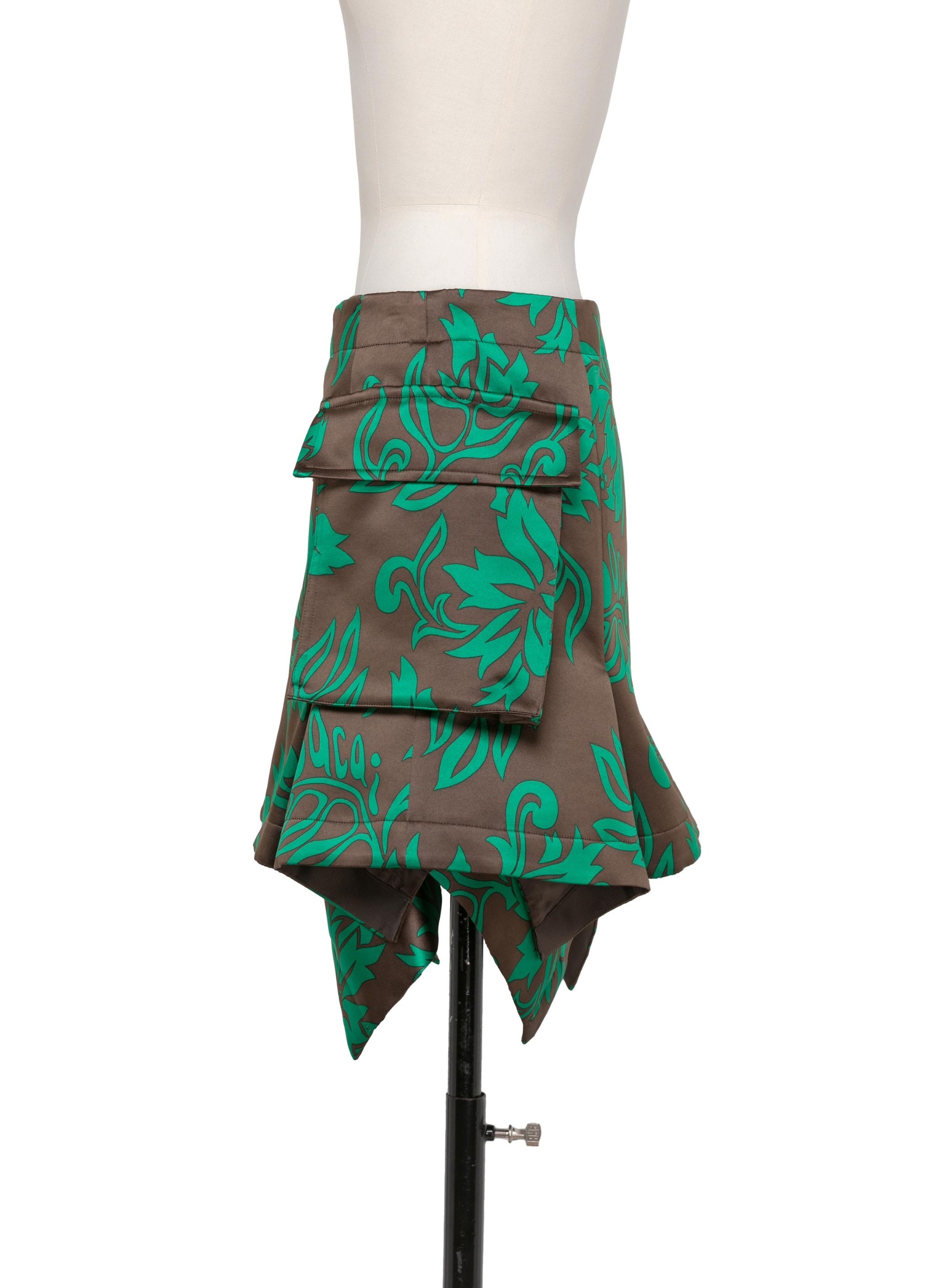 Floral Print Skirt - 3