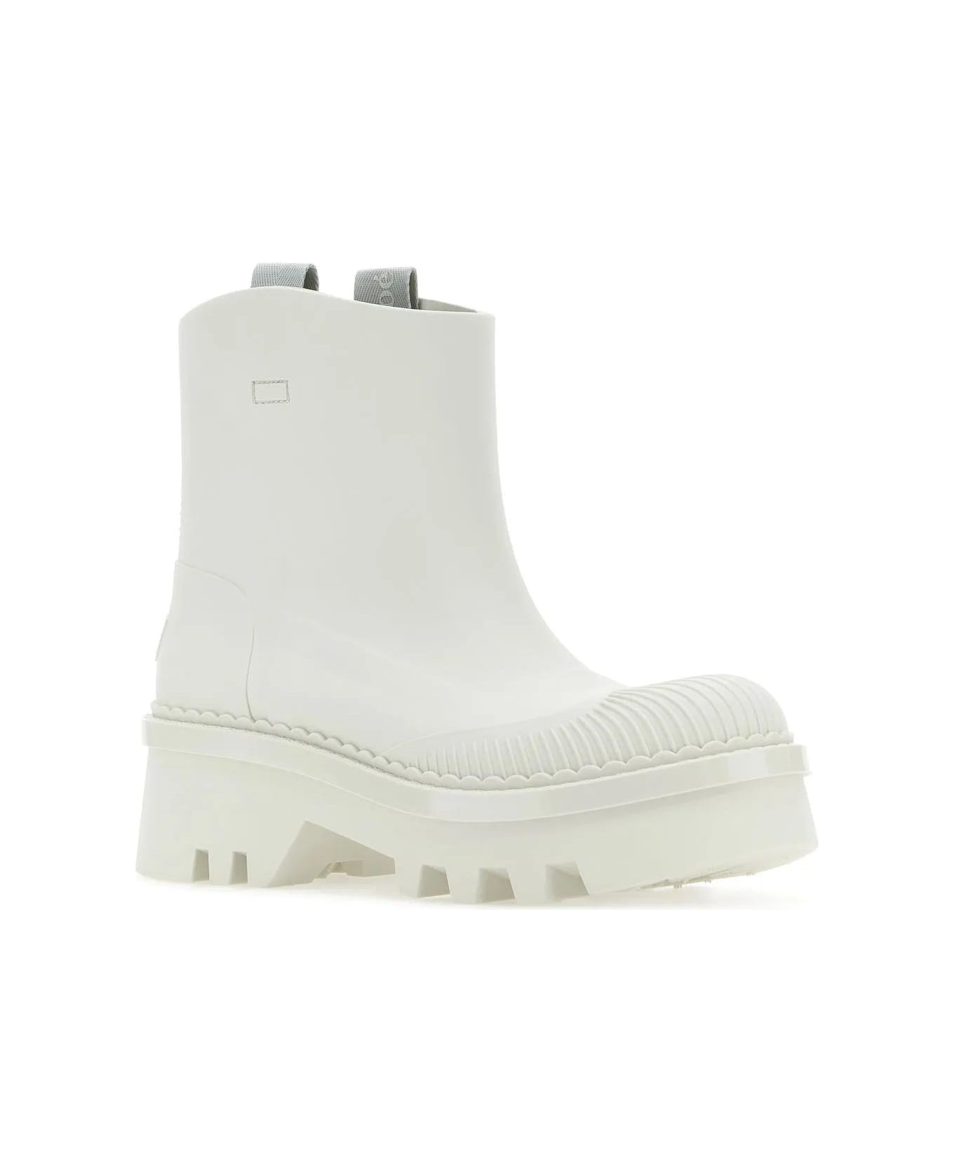 White Rubber Raina Ankle Boots - 2