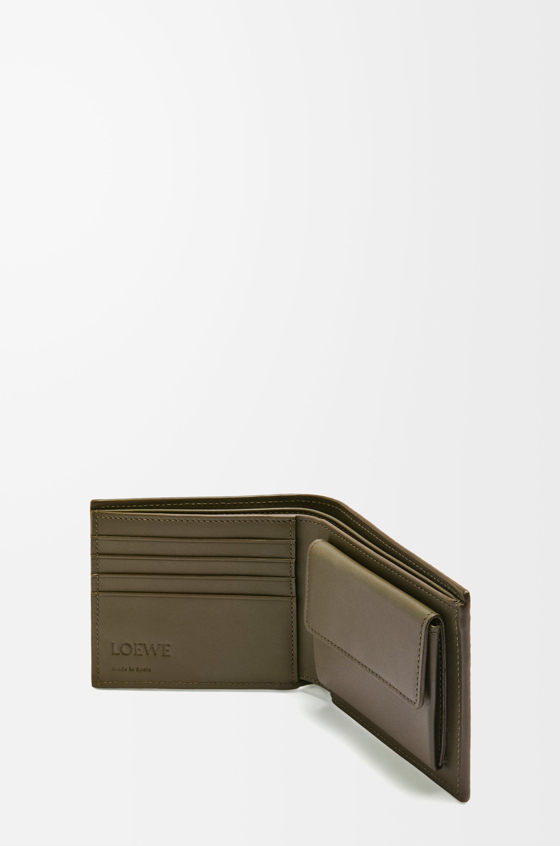 Bifold coin wallet in textured classic calfskin - 3