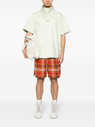 Rick Owens plaid-check cotton shorts outlook