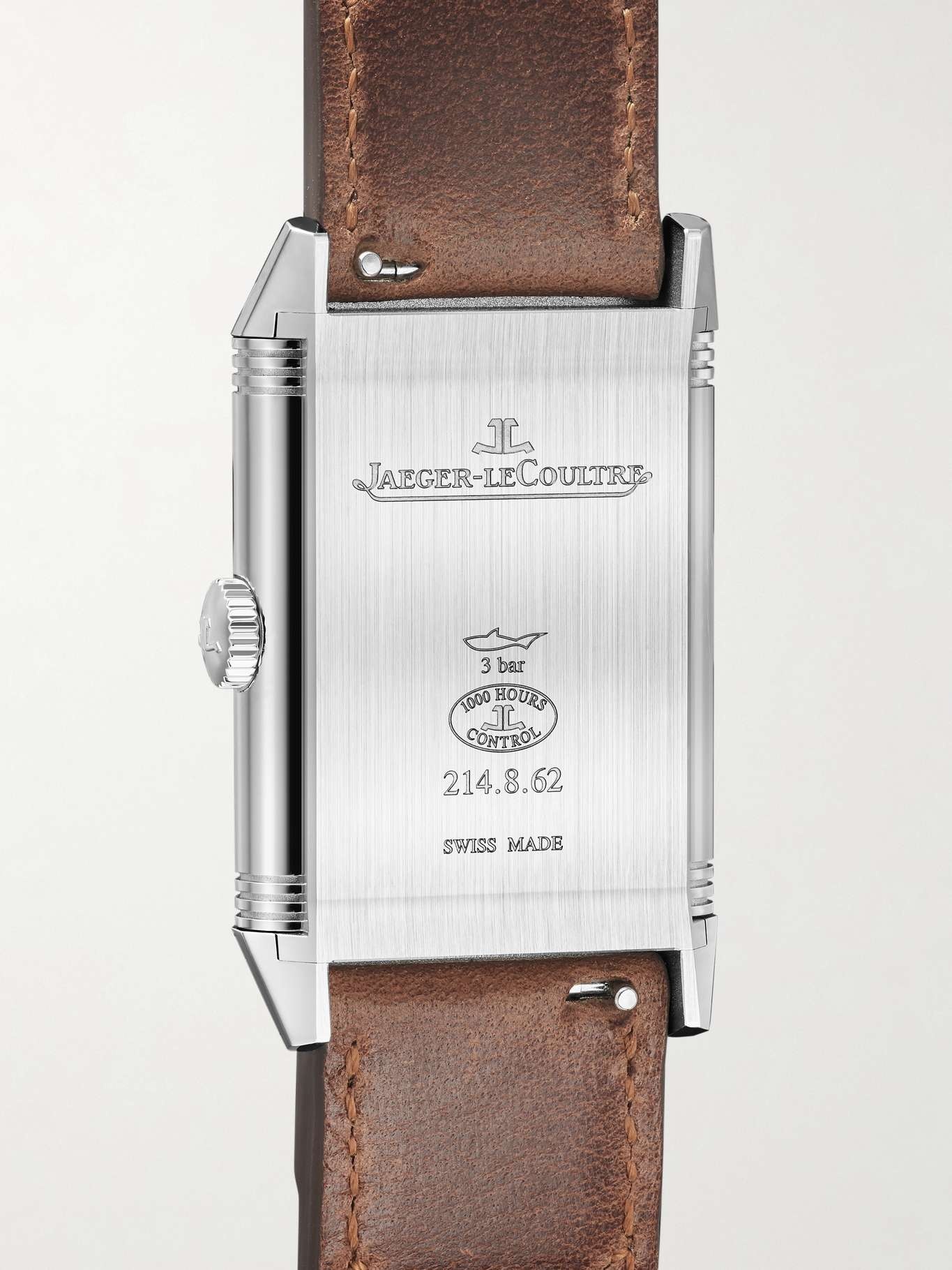 Reverso Classic Los Angeles Limited Edition Hand-Wound 45.6mm stainless steel and leather watch - 4