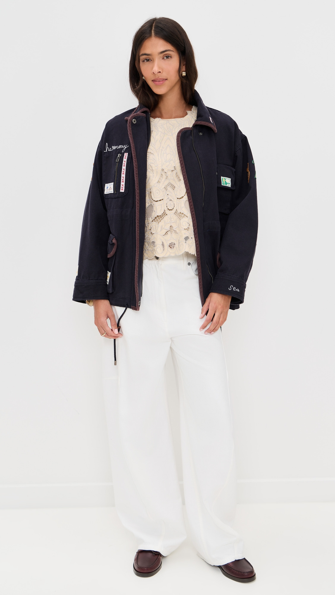 Ceci Embroidery Long Sleeve Top - 4