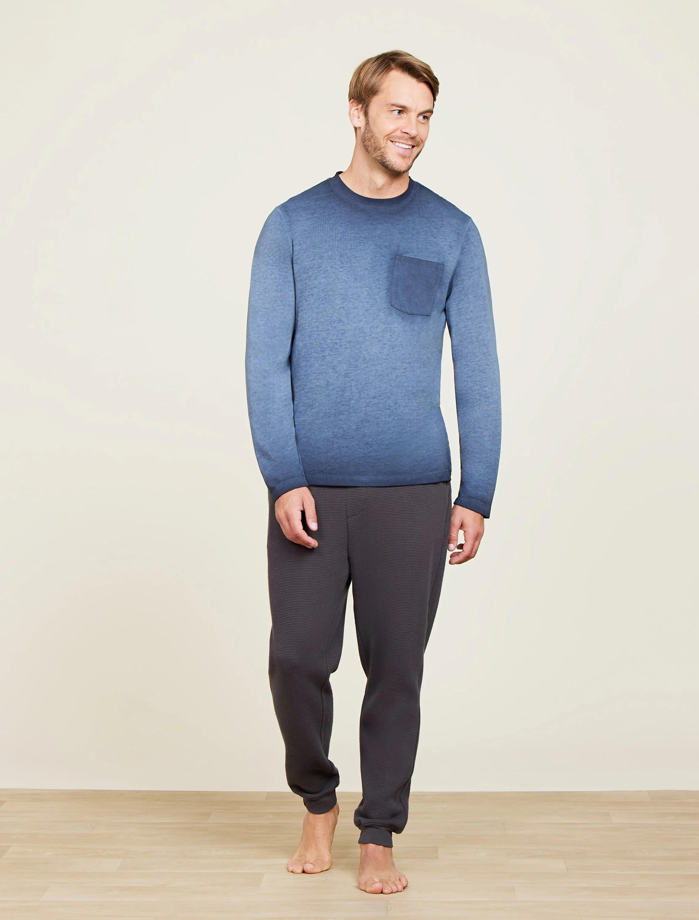Malibu Collection® Triblend L/S Pocket Tee - 1