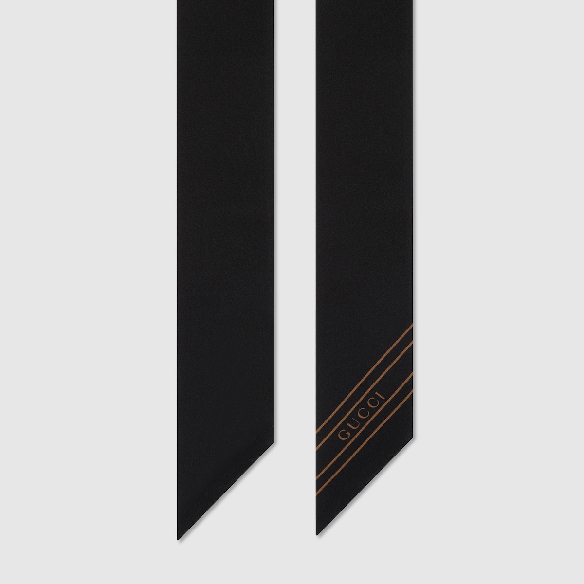 Gucci stripe print silk neck bow - 4