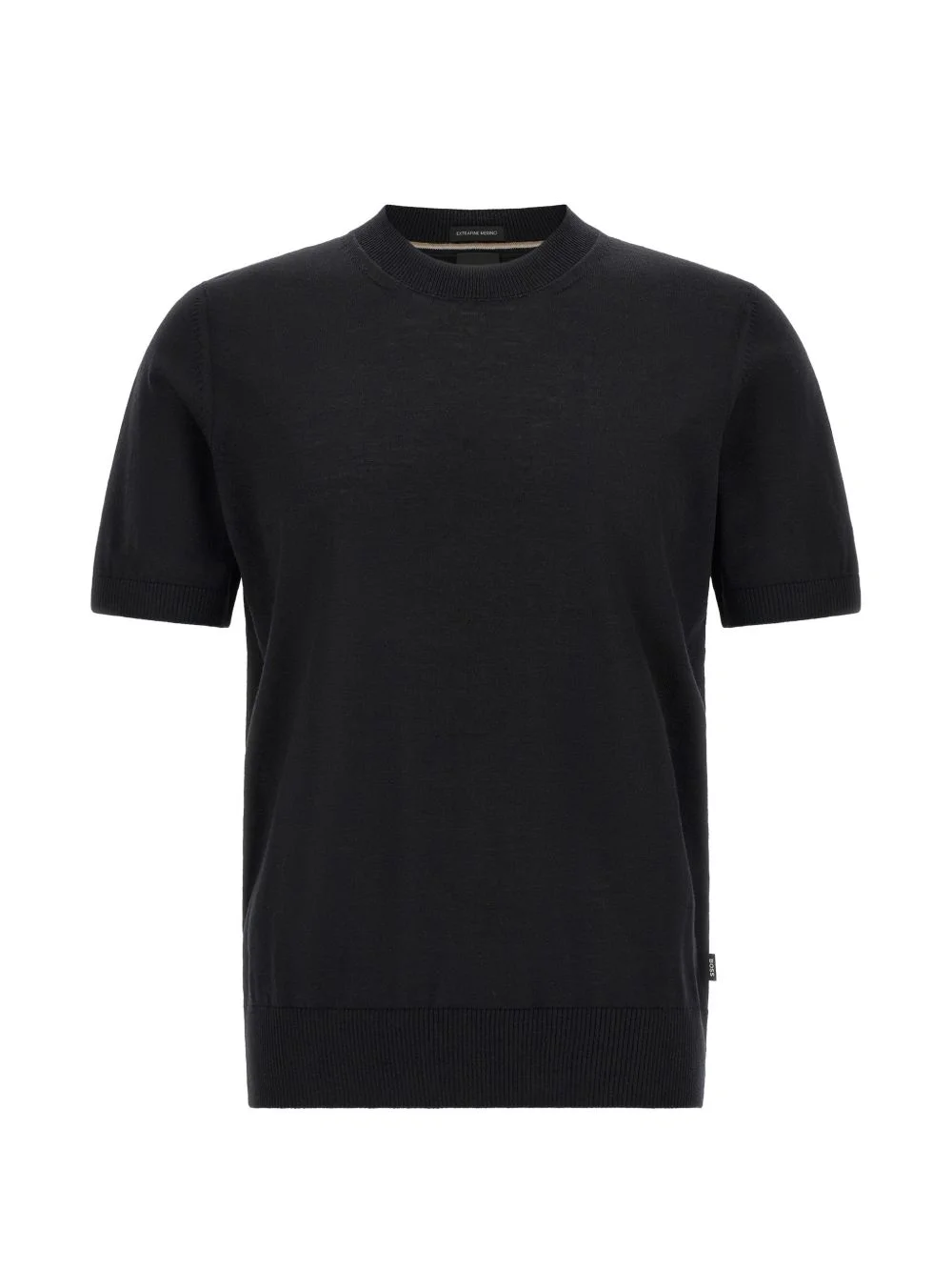 short-sleeved knit T-shirt in merino wool - 1