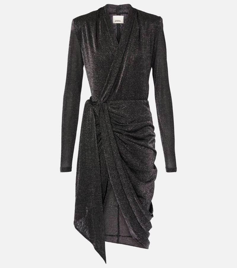 Cleora lamé wrap dress - 1