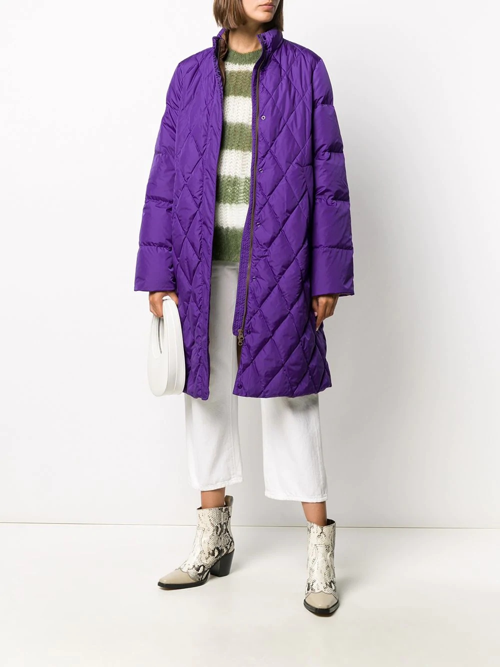 quilted oversized coat - 2