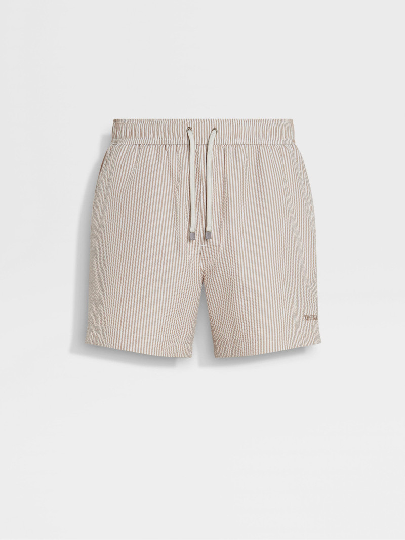 STRIPED SWIM TRUNKS - 1