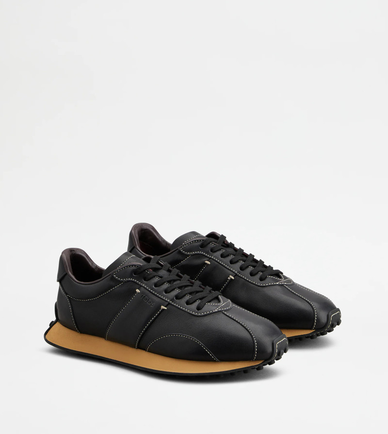 T VINTAGE SNEAKERS IN LEATHER - BLACK 2