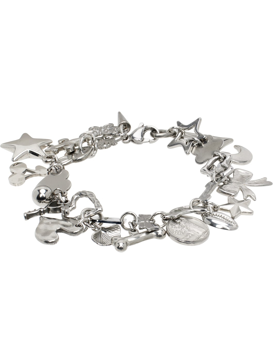 Silver Chrome Charm Bracelet - 1