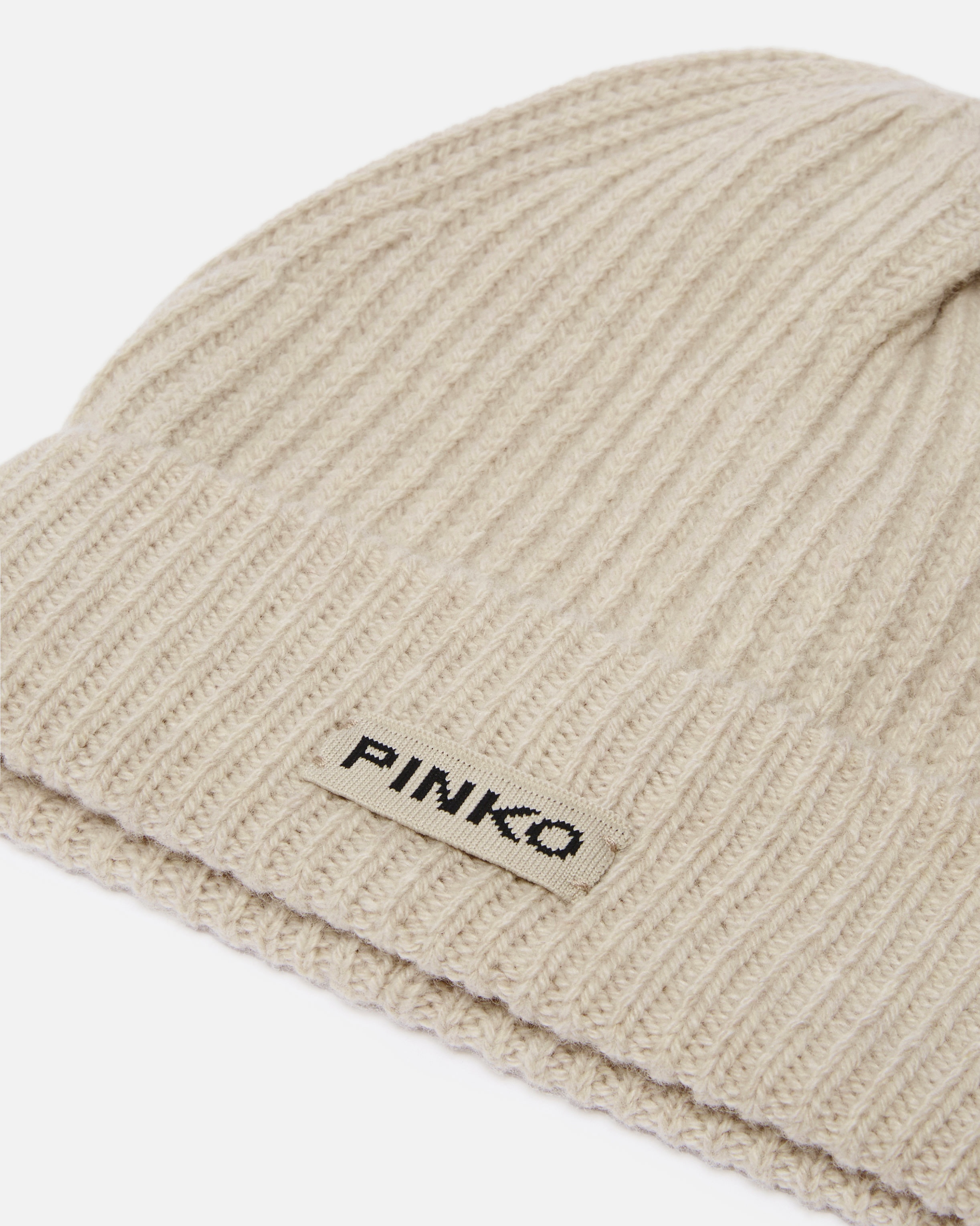 RIBBED WOOL HAT WITH LOGO - 3