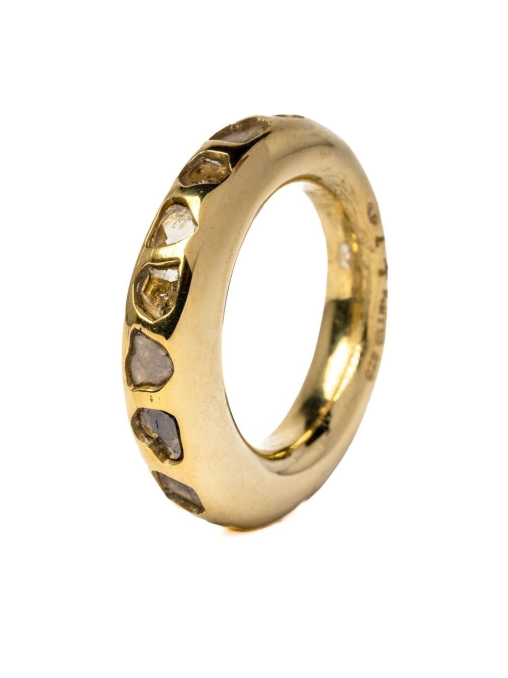 Spacer sterling-silver diamond ring - 1