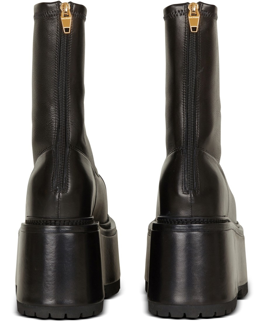 Platform boots in lambskin stretch leather - 3