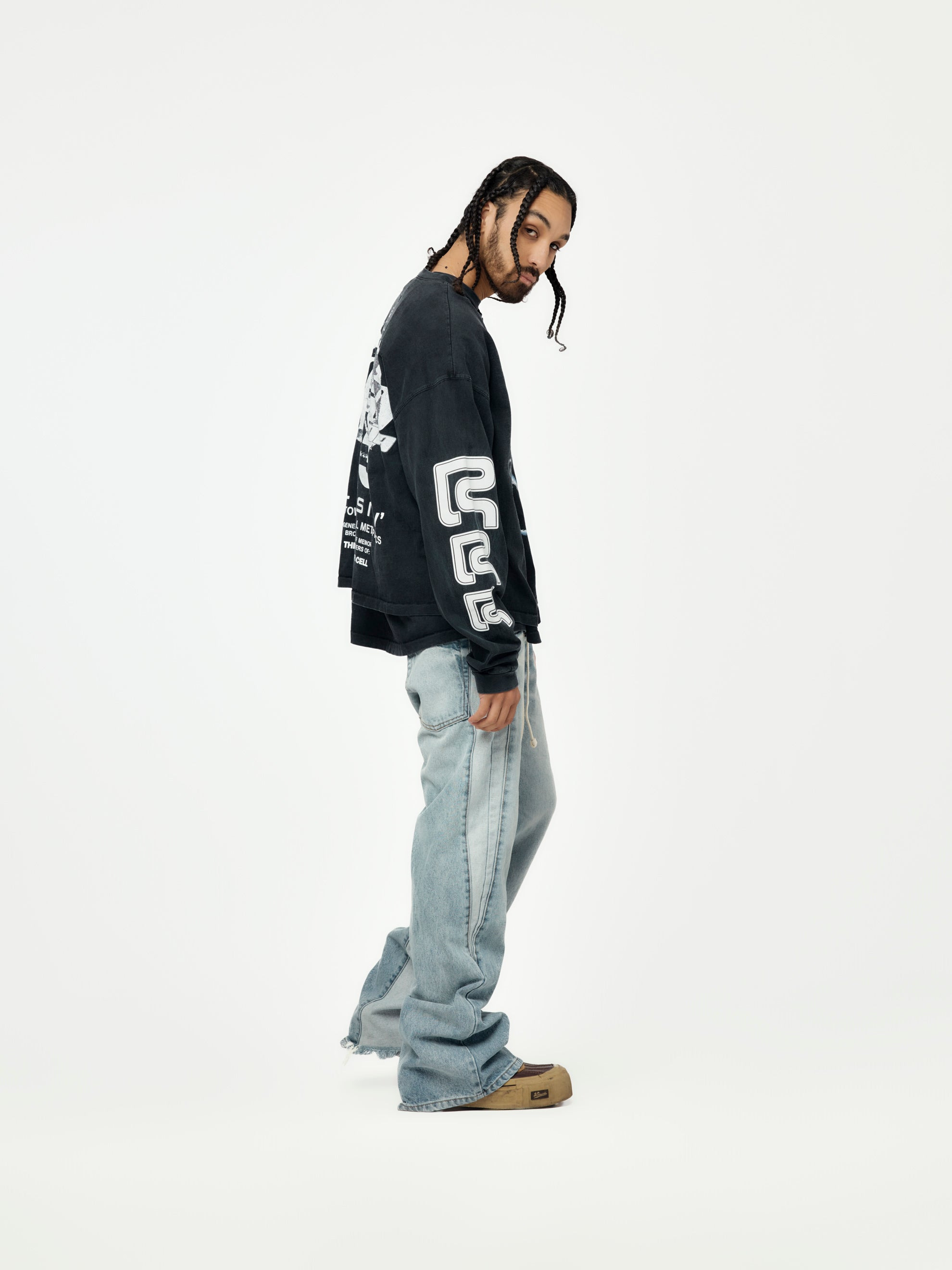 META ALMA CVA LS TEE (VINTAGE BLACK/BLUE) - 4