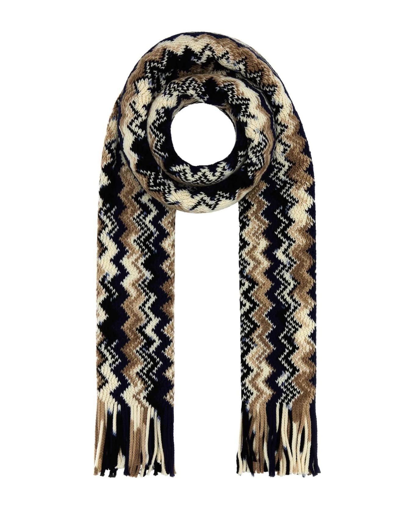Embroidered Wool Scarf - 1