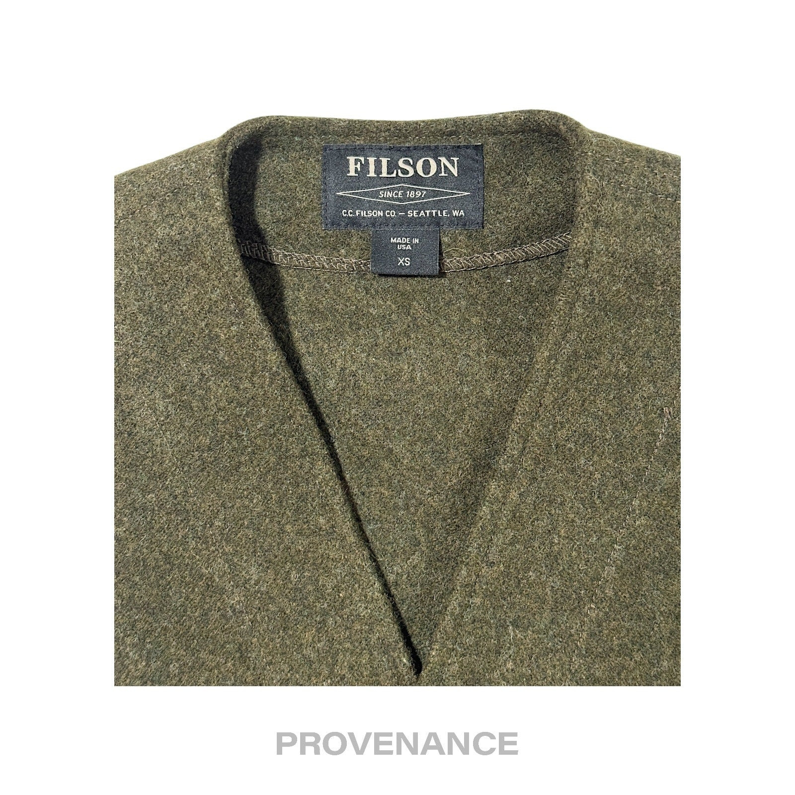 Filson Mackinaw Wool Vest - Forest Green XS - 3