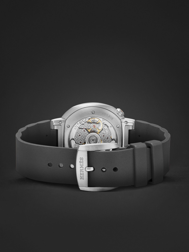 Cut Automatic 36mm Stainless Steel and Rubber Watch, Ref. No 404924WW00 Gray 7