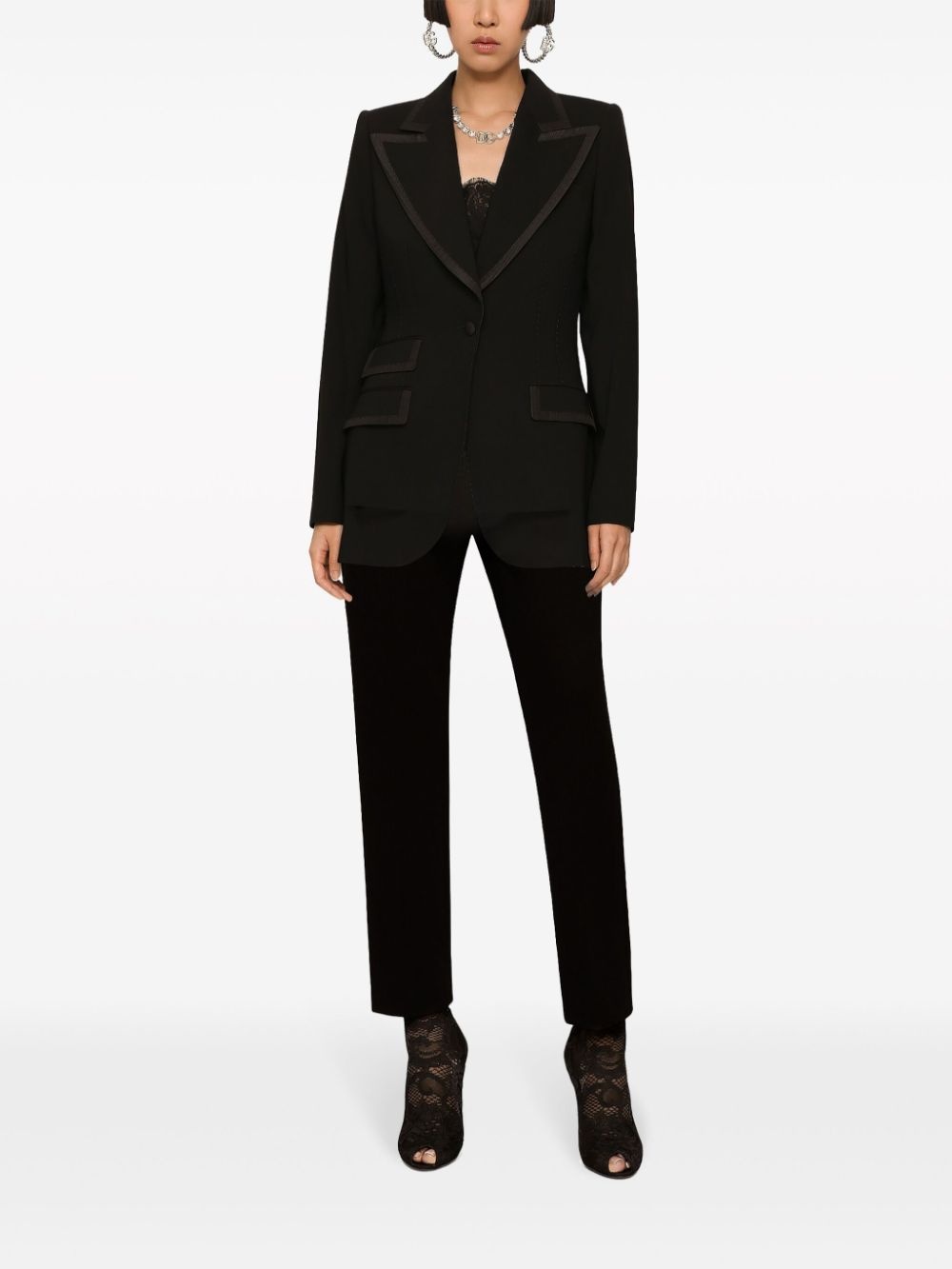 peak-lapels single-breasted blazer - 2