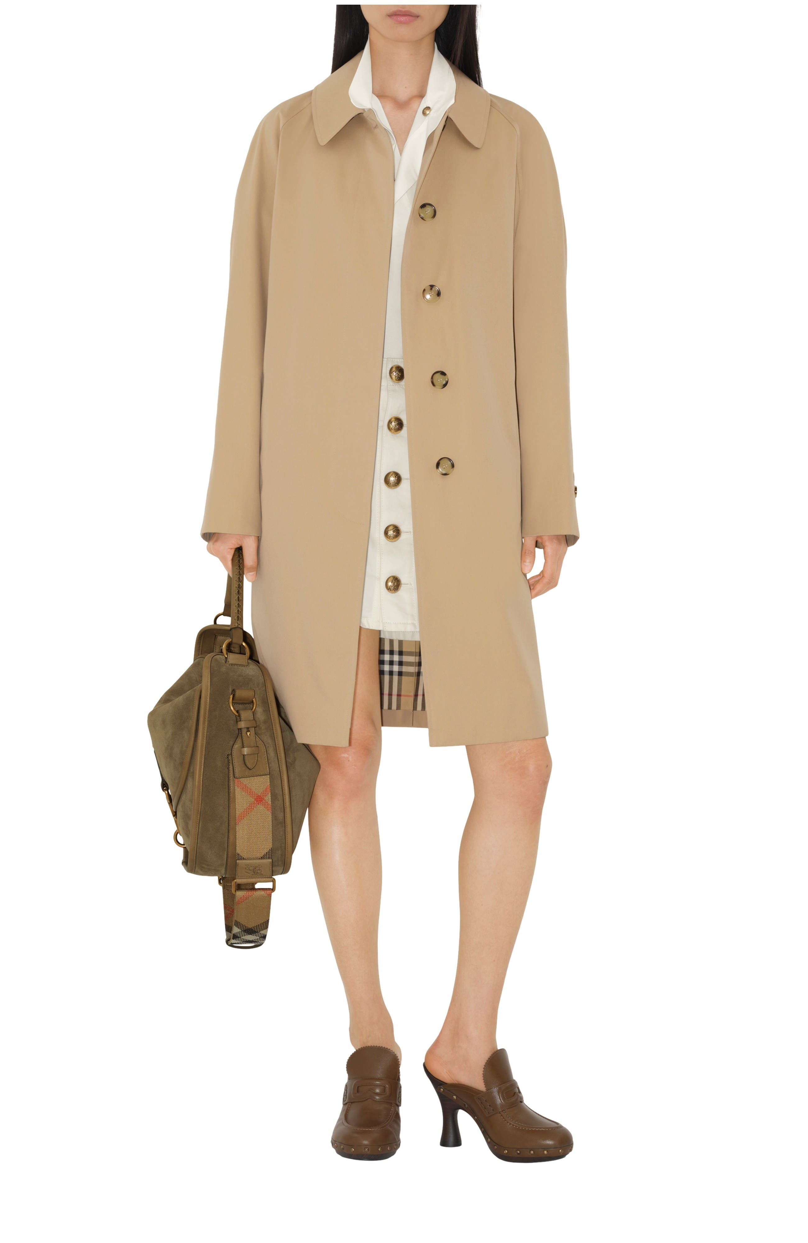 burberry Mid-length Camden Heritage Car Coat in Honey at Nordstrom - 1