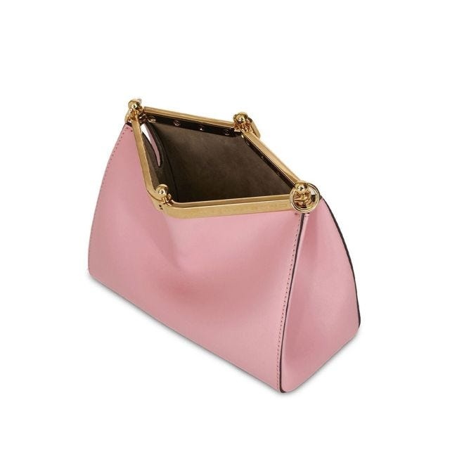 Vela shoulder bag in pink leather - 4