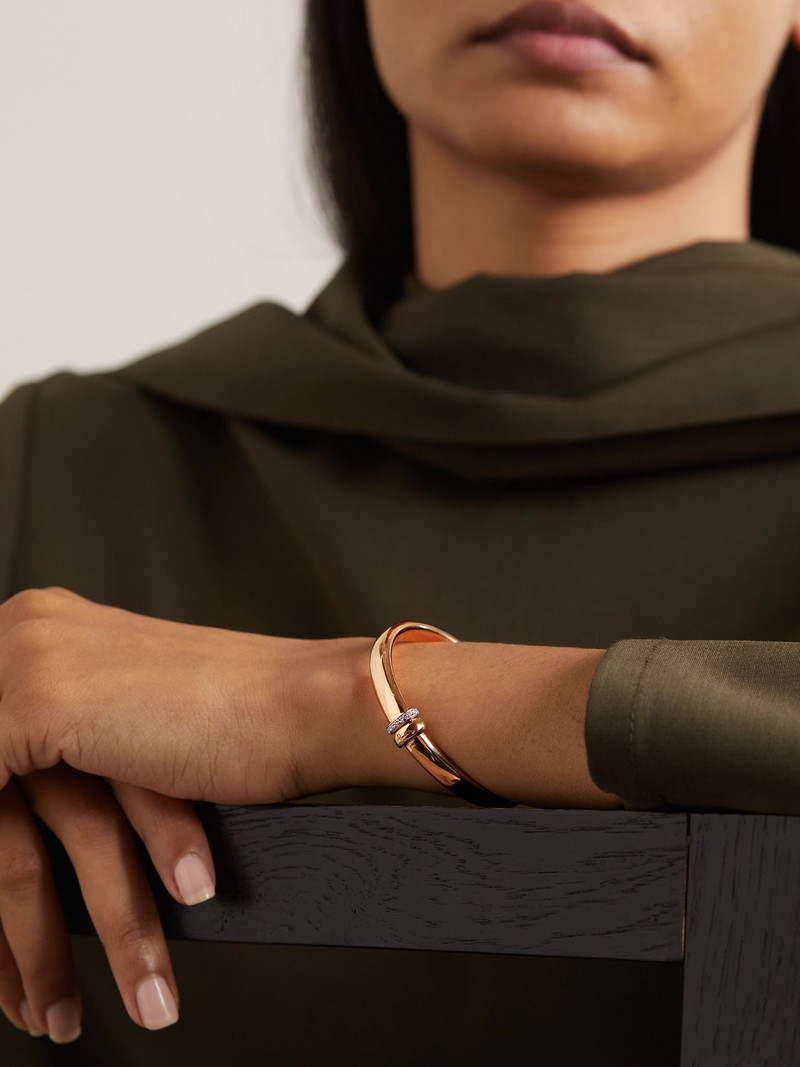 Pomellato Iconica 18-karat rose and white gold diamond bracelet Gold outlook