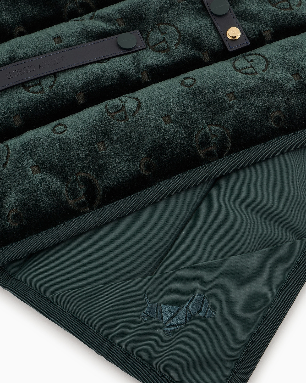 POLDO X GIORGIO ARMANI TRAVEL MAT IN MONOGRAM JACQUARD VELVET - 4