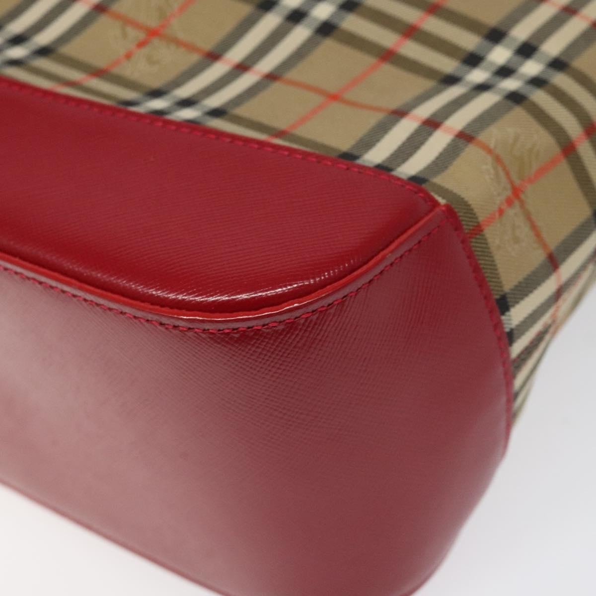 Burberry Nova Check Hand Bag Canvas Beige - 10