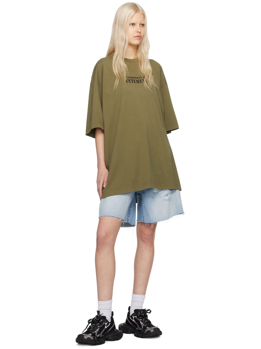 Khaki 'Property Of Vetements' T-Shirt - 4