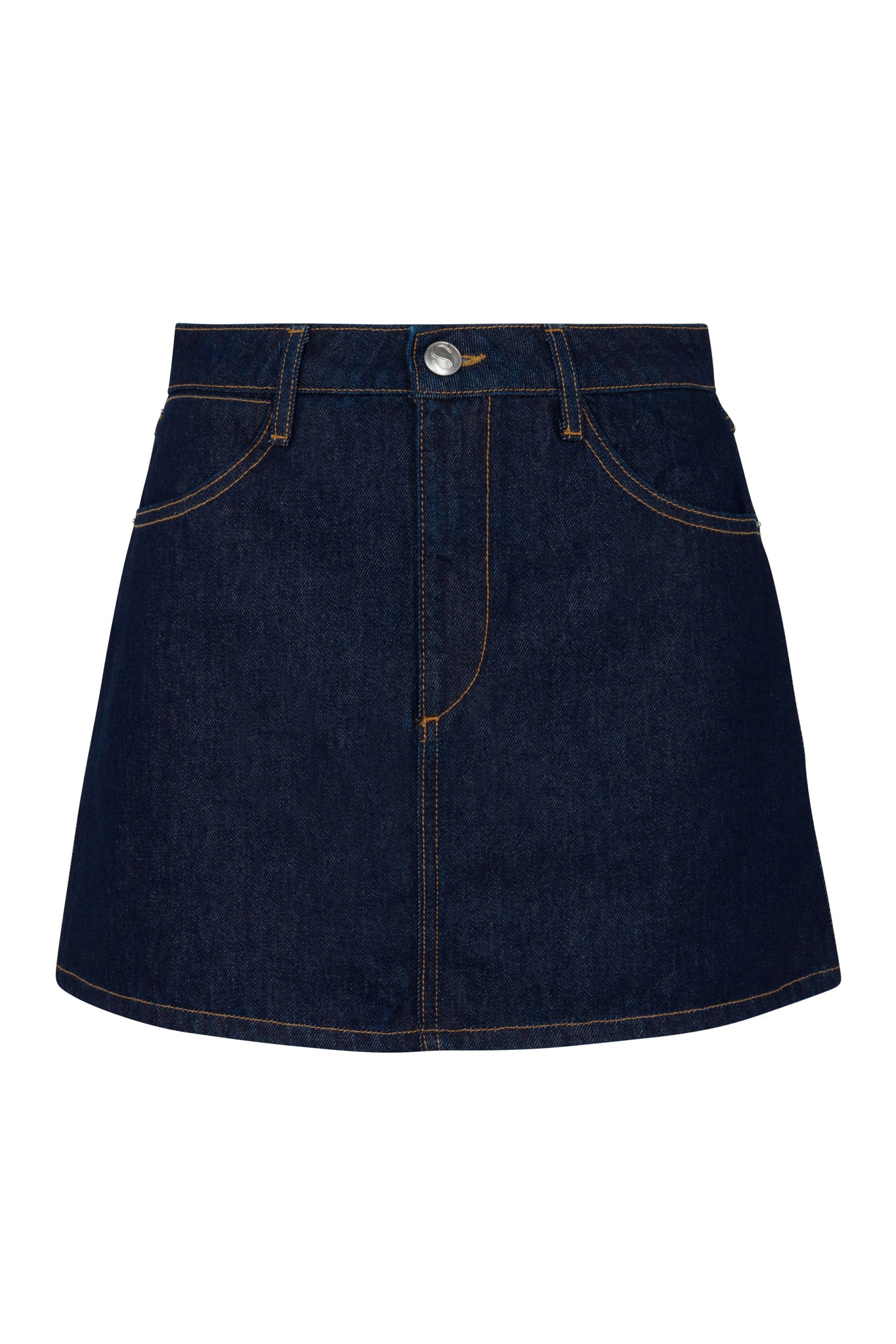 JANE DENIM A-LINE MINI SKIRT - 6