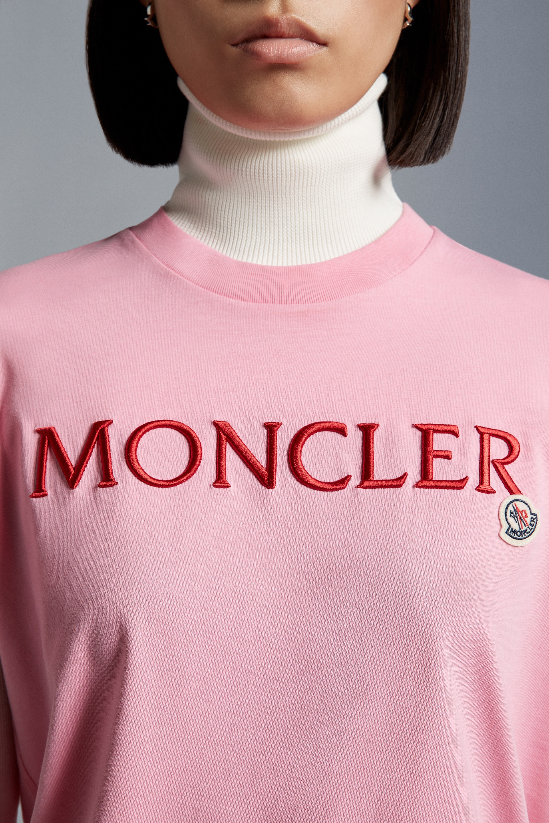 Tシャツ・カットソー MONCLER Embroidery t-shirt Moncler Men's Embroidered Logo T-Shirt | Neiman Marcus