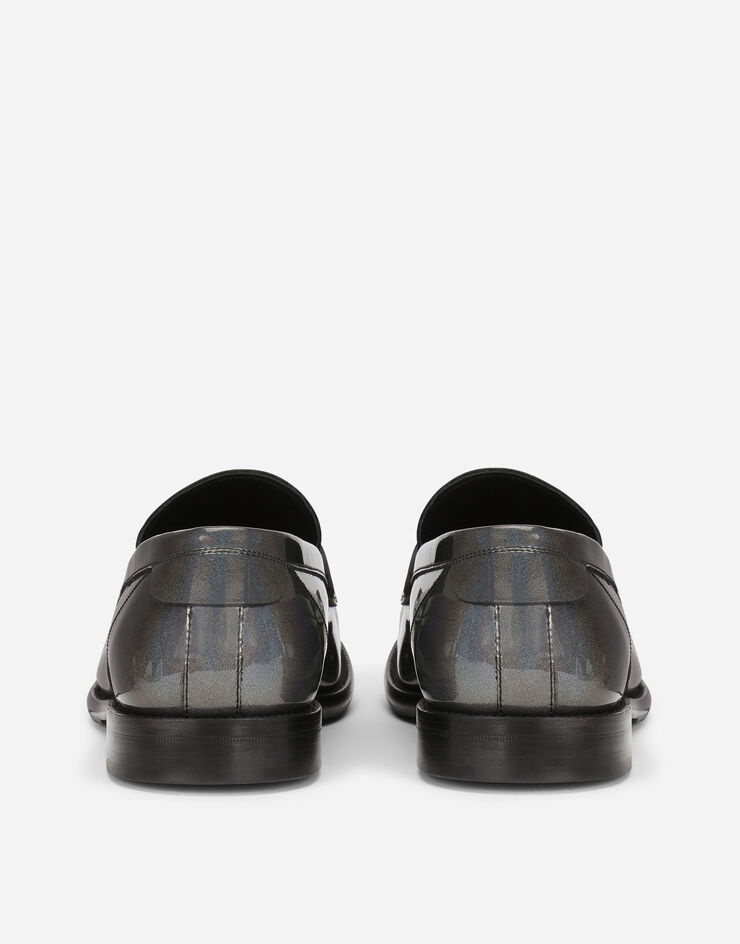 Iridescent patent leather loafers - 3