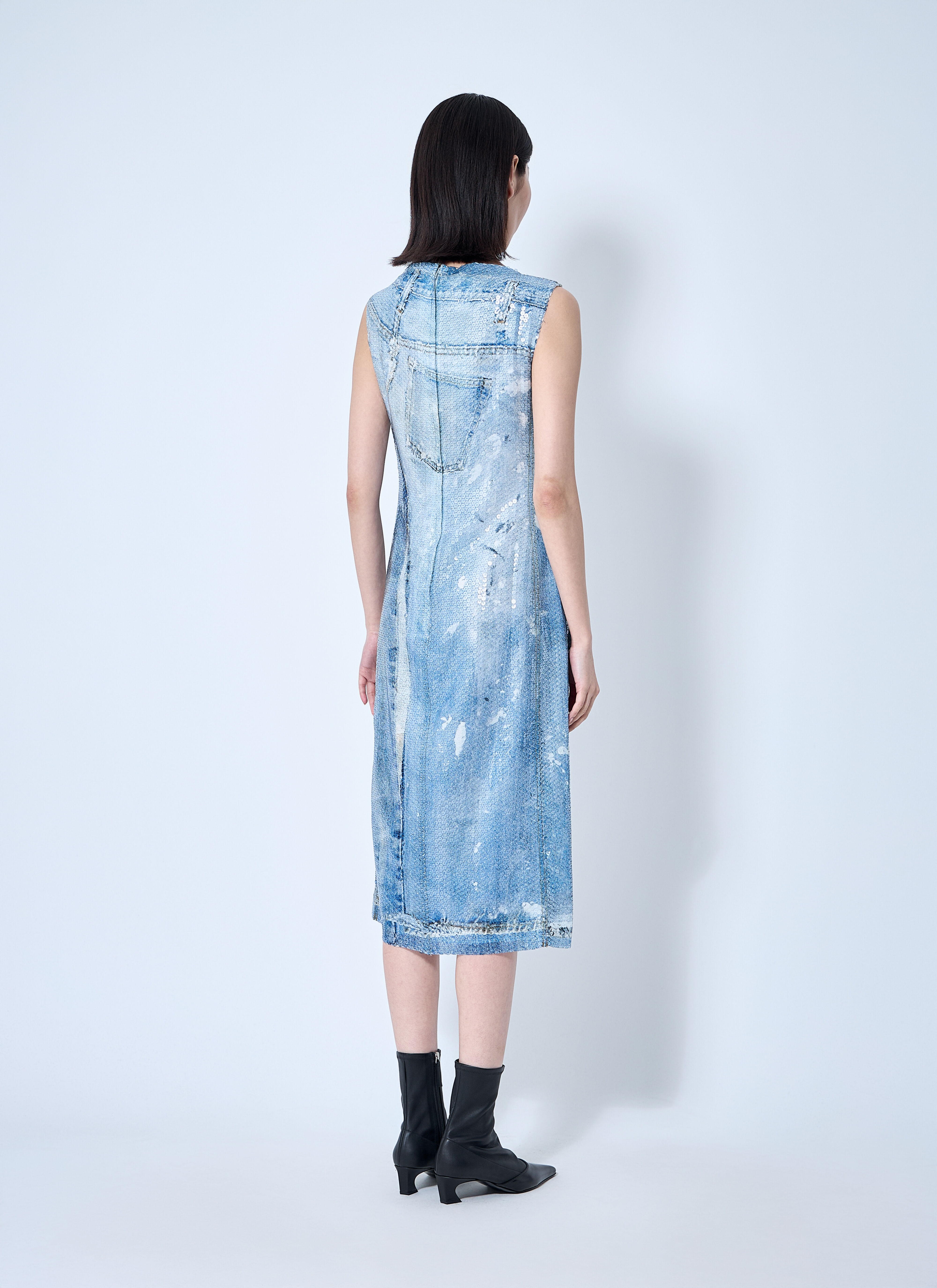 Printed Sequin Midi Dress - 4