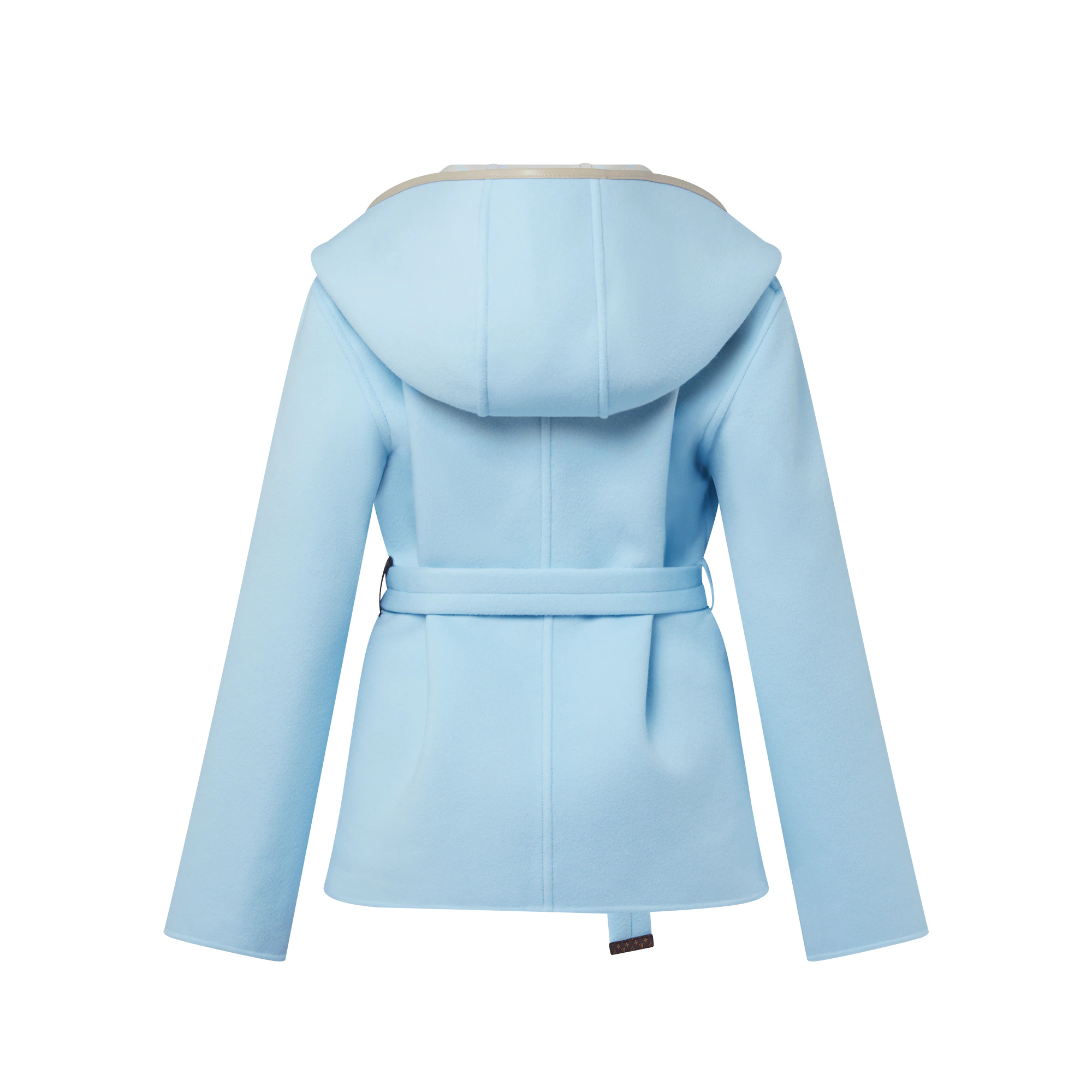 Reversible Signature Short Hooded Wrap Coat - 3