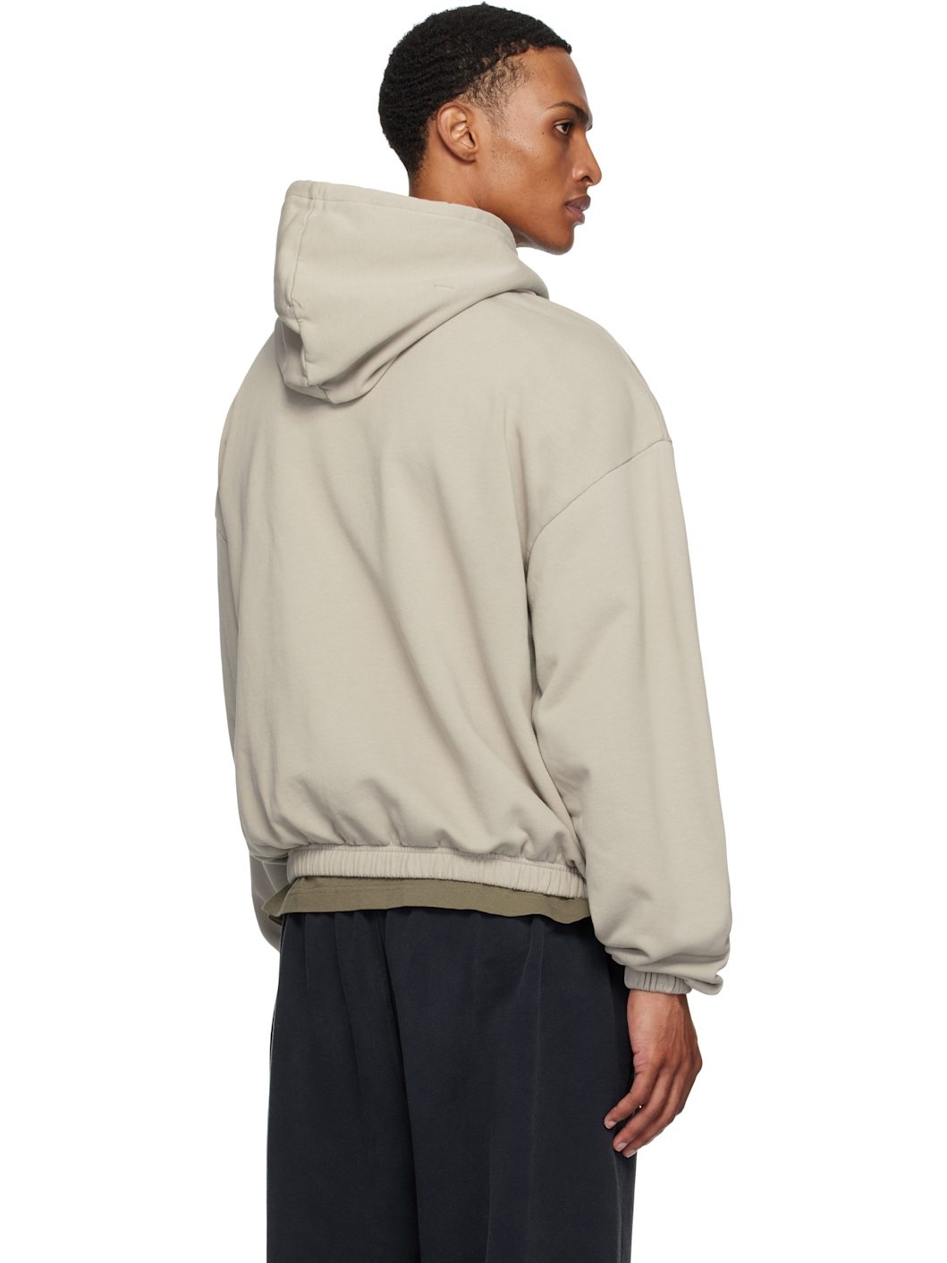 Taupe OG Logo Mask Hoodie - 3