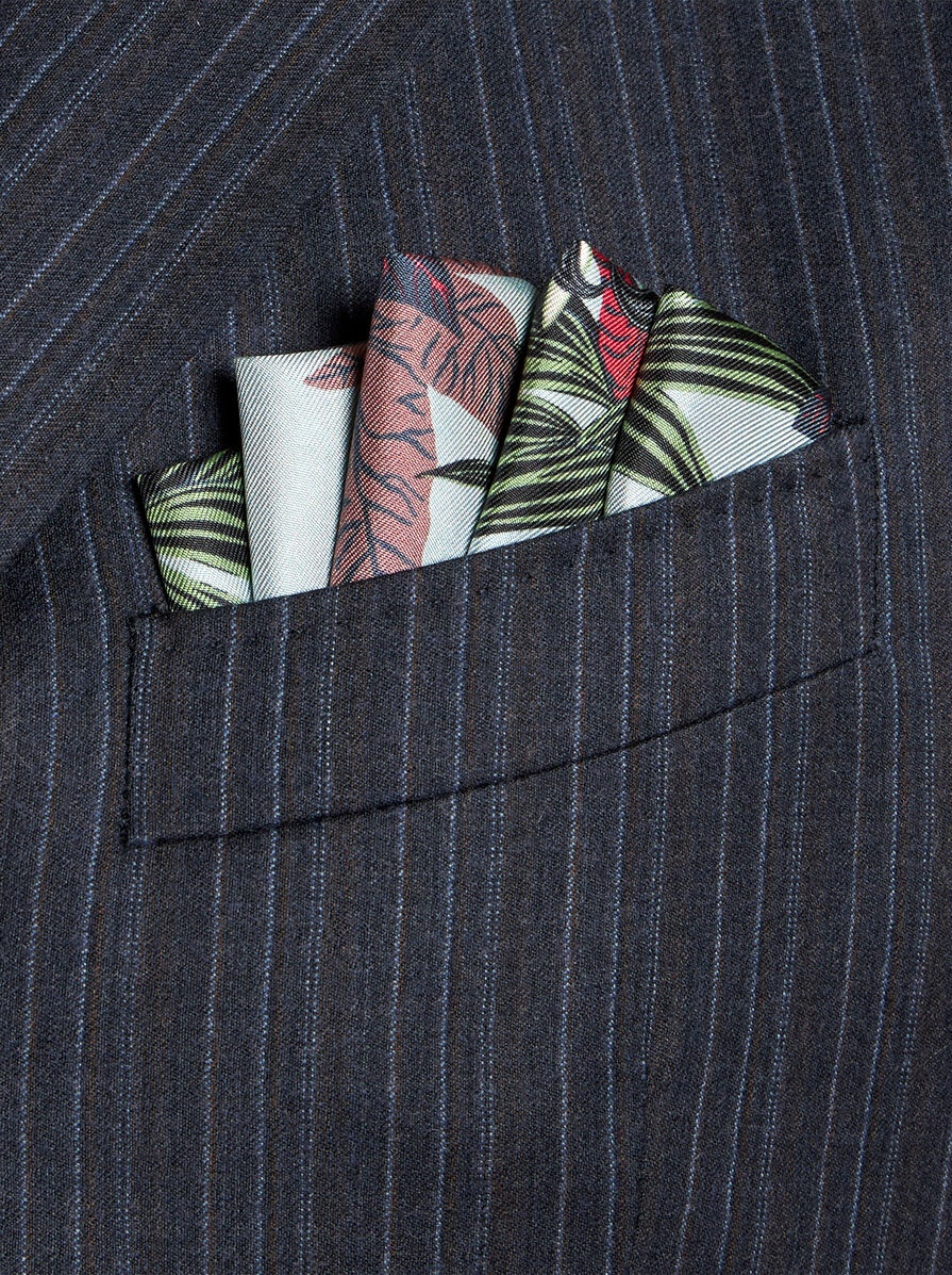 PRINTED SILK POCKET SQUARE - 2
