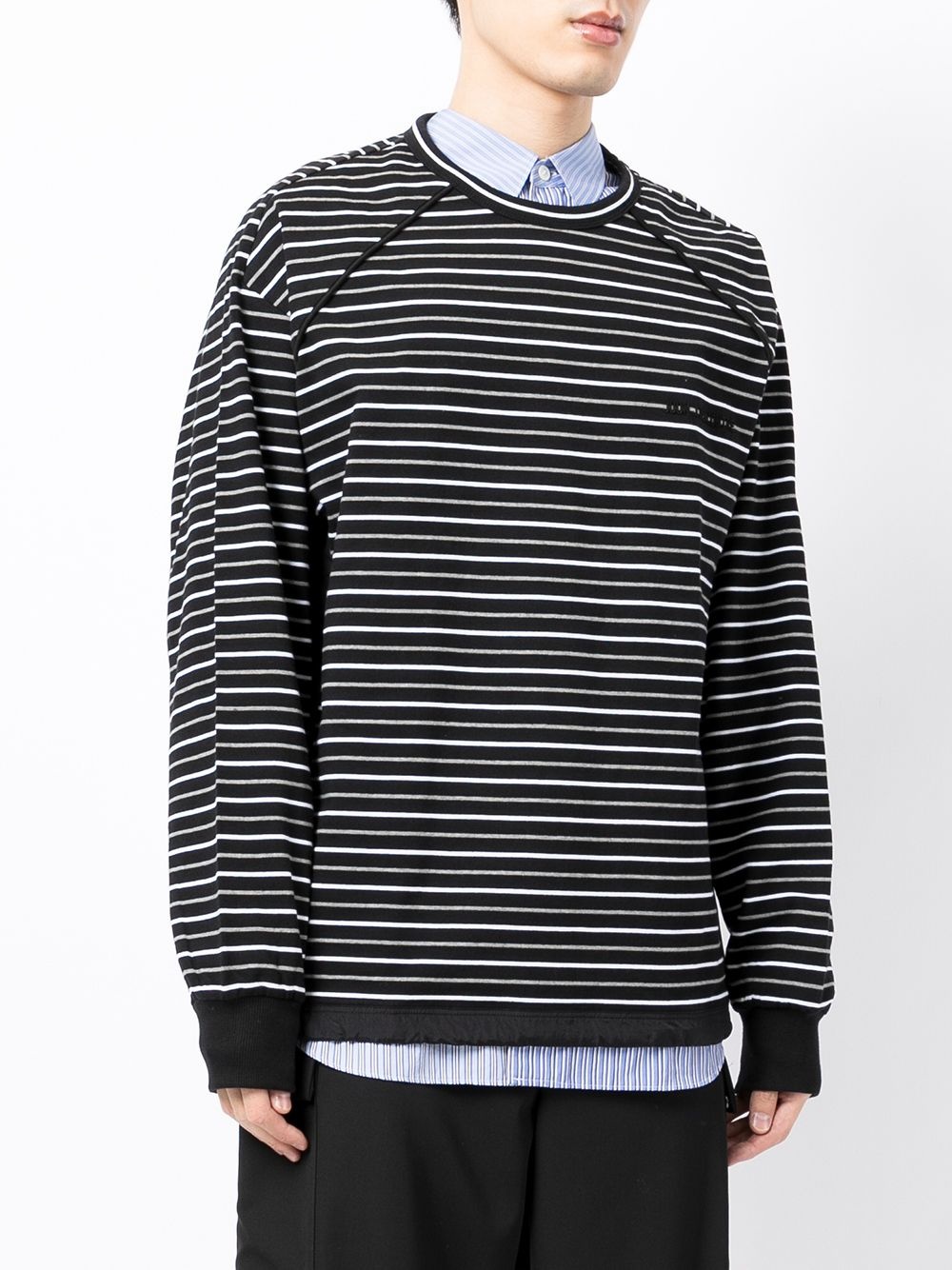 striped long-sleeve sweatshirt - 3