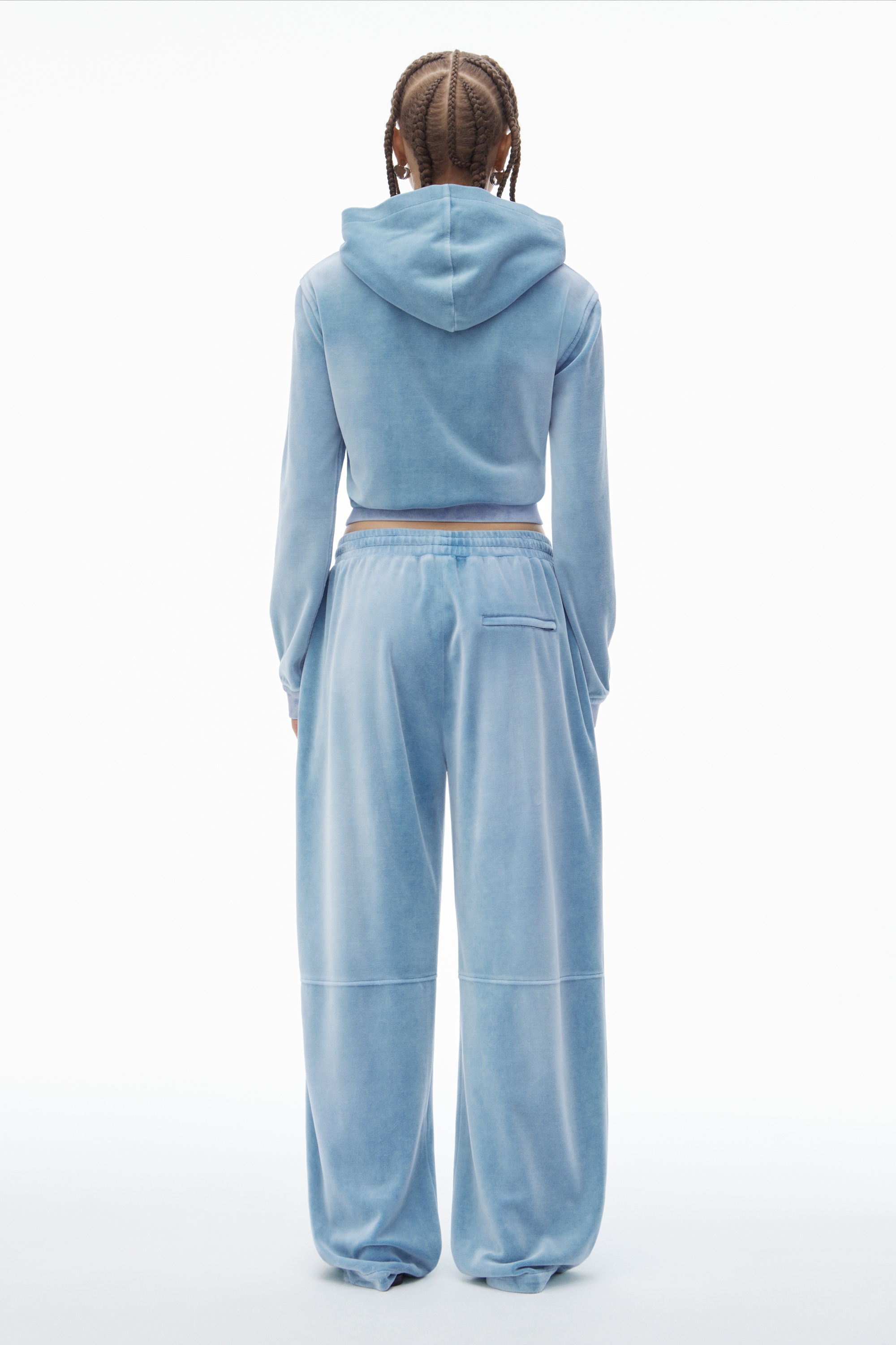 Trackpants in Crushed Velour - 4