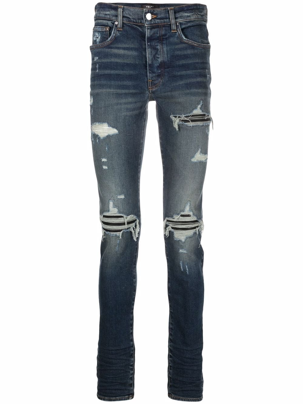 distressed skinny fit jeans - 1